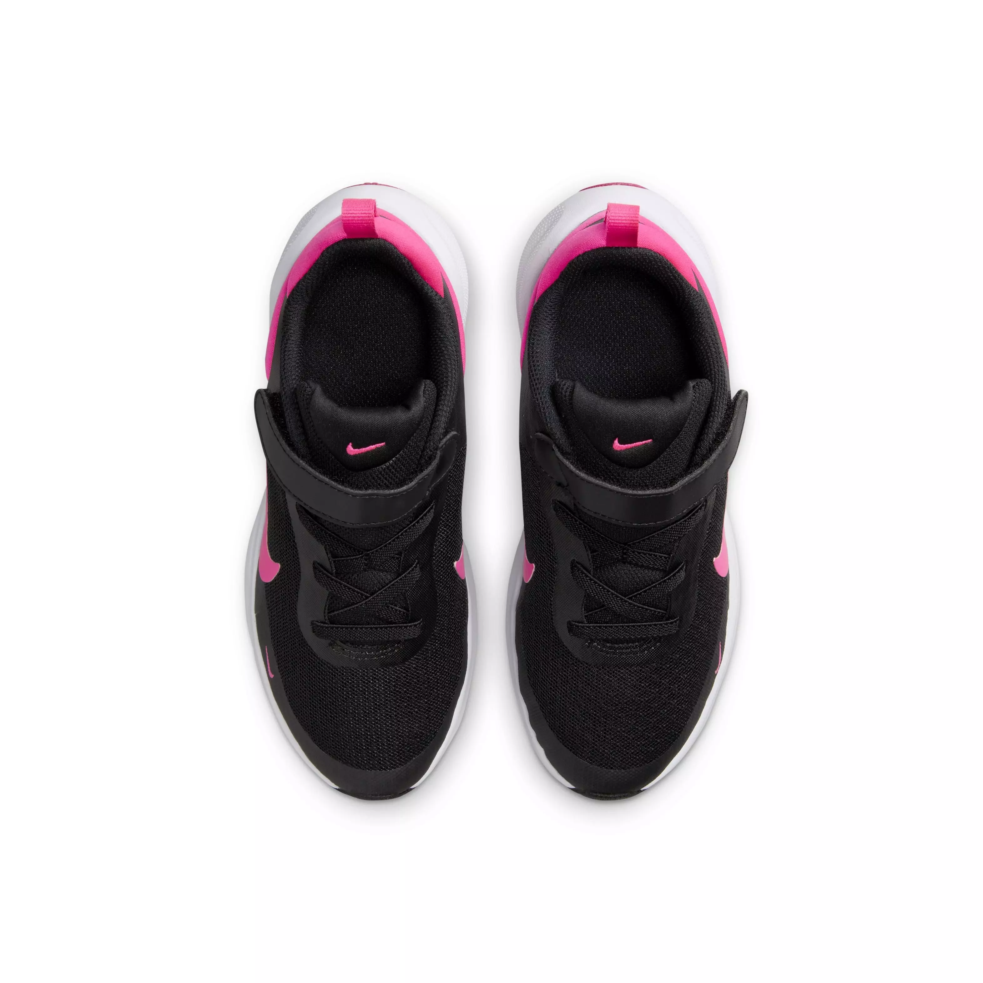 Nike Revolution 7 "Black/White/Hyper Pink" Preschool Girls' Running Shoe - BLACK/WHITE/PINK