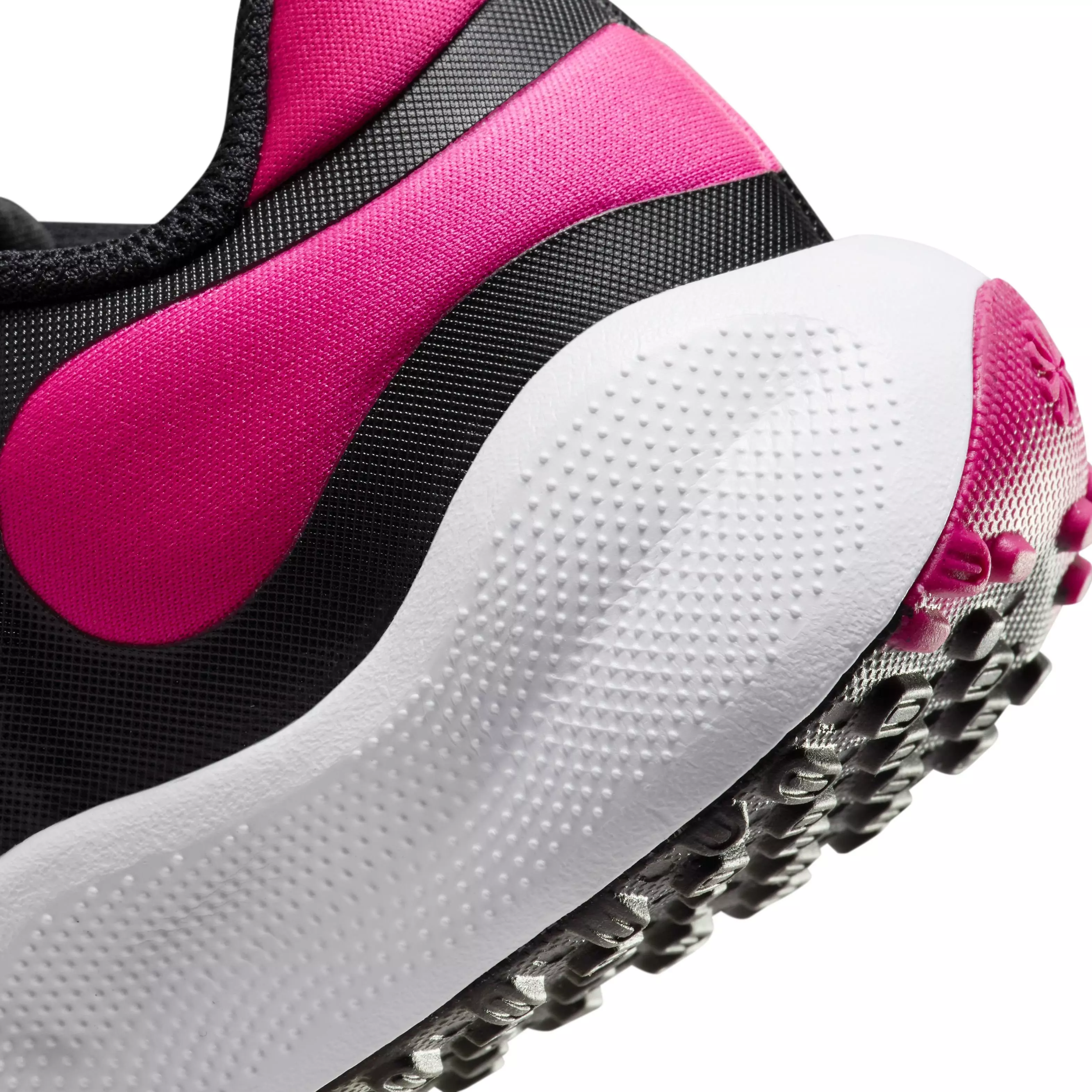 Nike Revolution 7 "Black/White/Hyper Pink" Preschool Girls' Running Shoe - BLACK/WHITE/PINK
