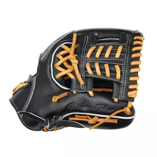 Mizuno GMP-4000R Pro Premium 11.5" Premium Infielder Baseball Glove RHT - Black - BLACK