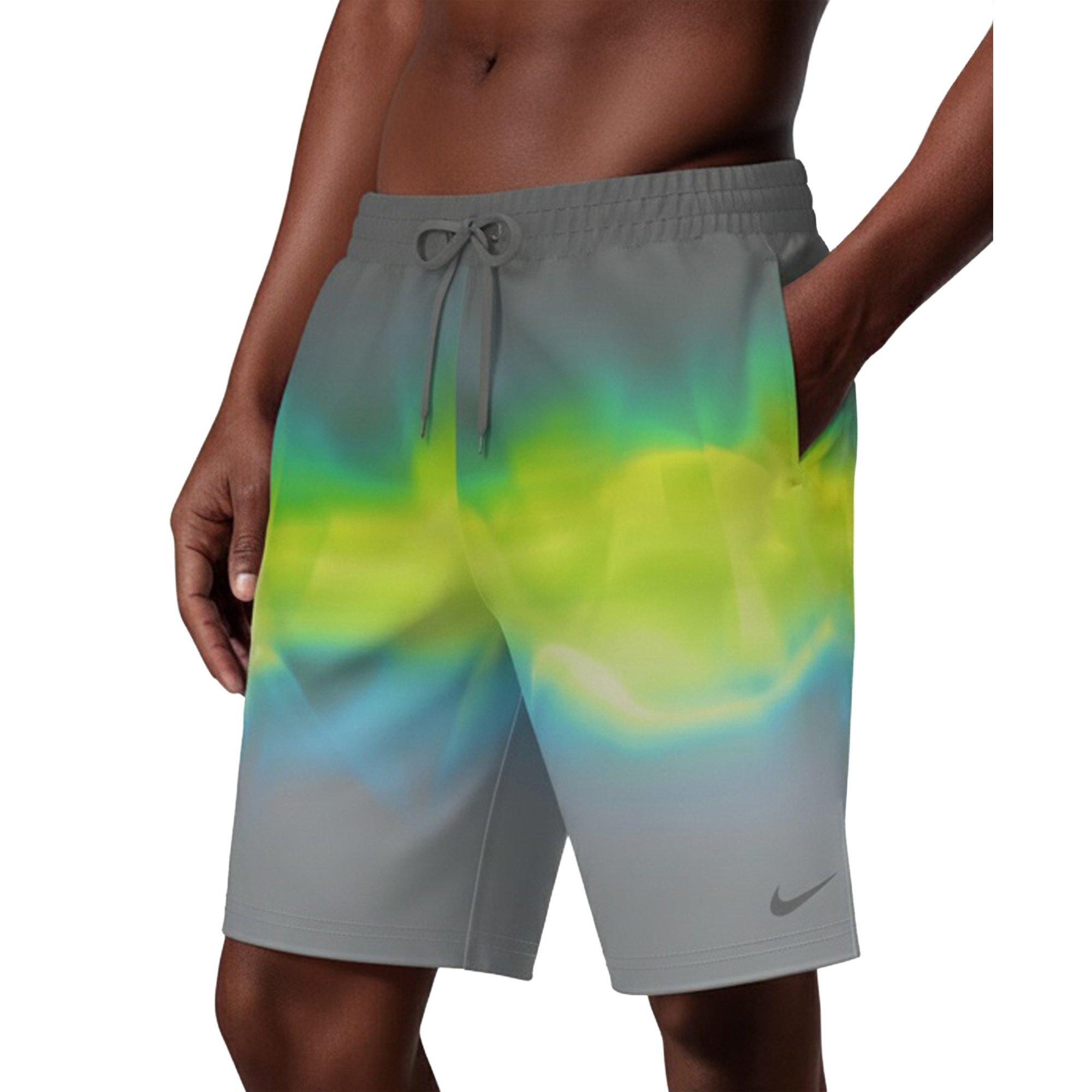 Nike Men's Swim Breaker 9" Brief-Lined Volley Swim Shorts - GREY Thumbnail View 1