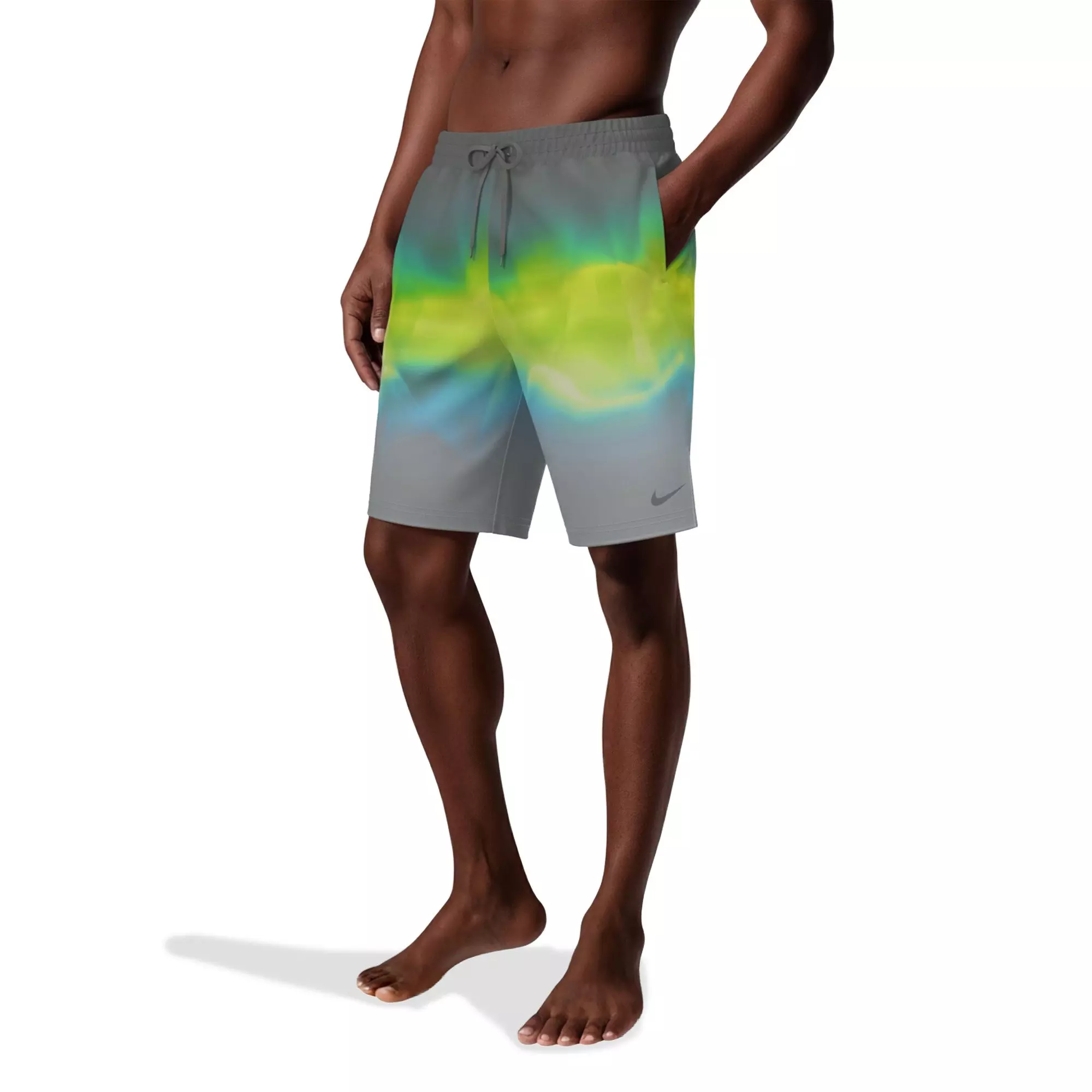 Nike Men's Swim Breaker 9" Brief-Lined Volley Swim Shorts - GREY