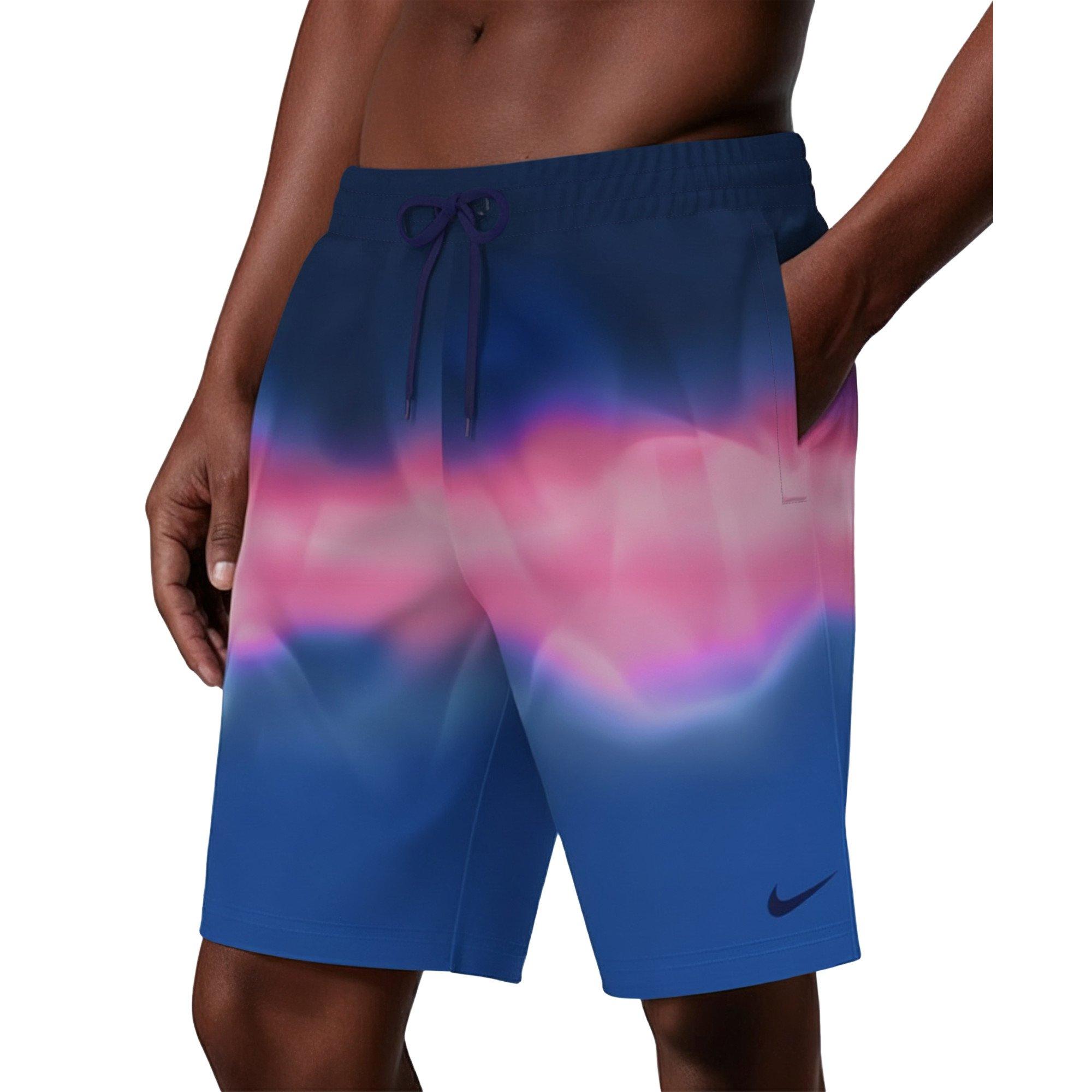 Nike Men's Swim Breaker 9" Brief-Lined Volley Swim Shorts - BLUE Thumbnail View 1