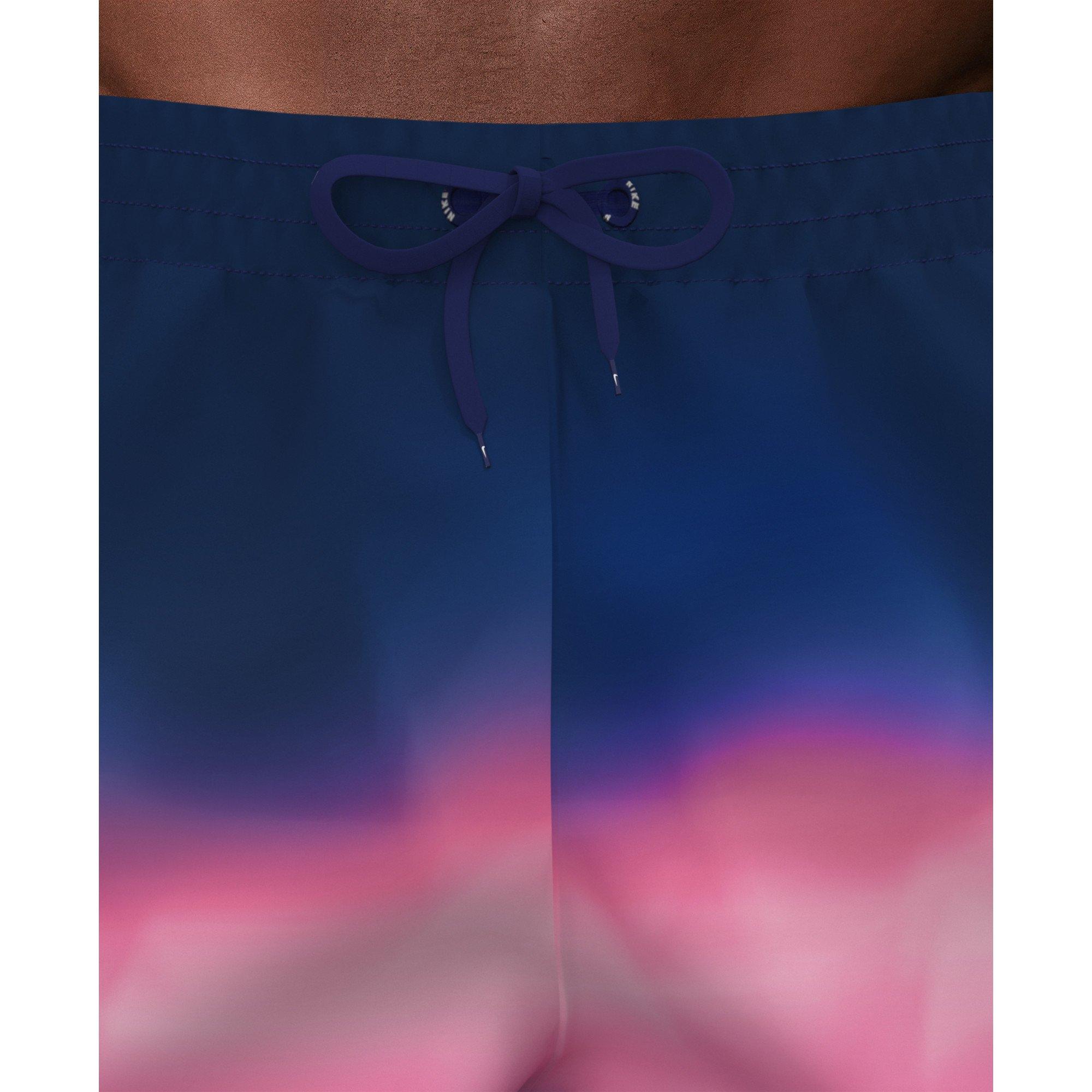 Nike Men's Swim Breaker 9" Brief-Lined Volley Swim Shorts - BLUE Thumbnail View 4