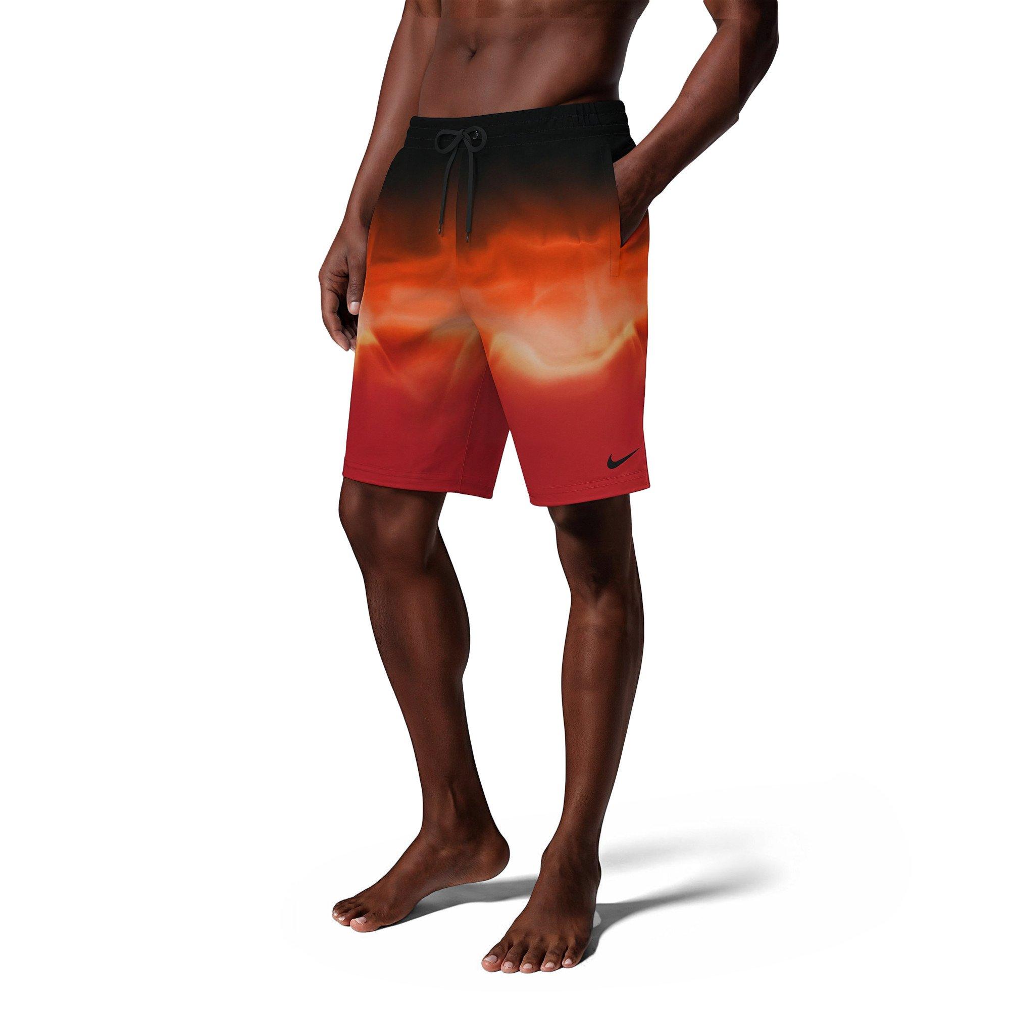 Nike Men's Swim Breaker 9" Brief-Lined Volley Swim Shorts - RED Thumbnail View 3