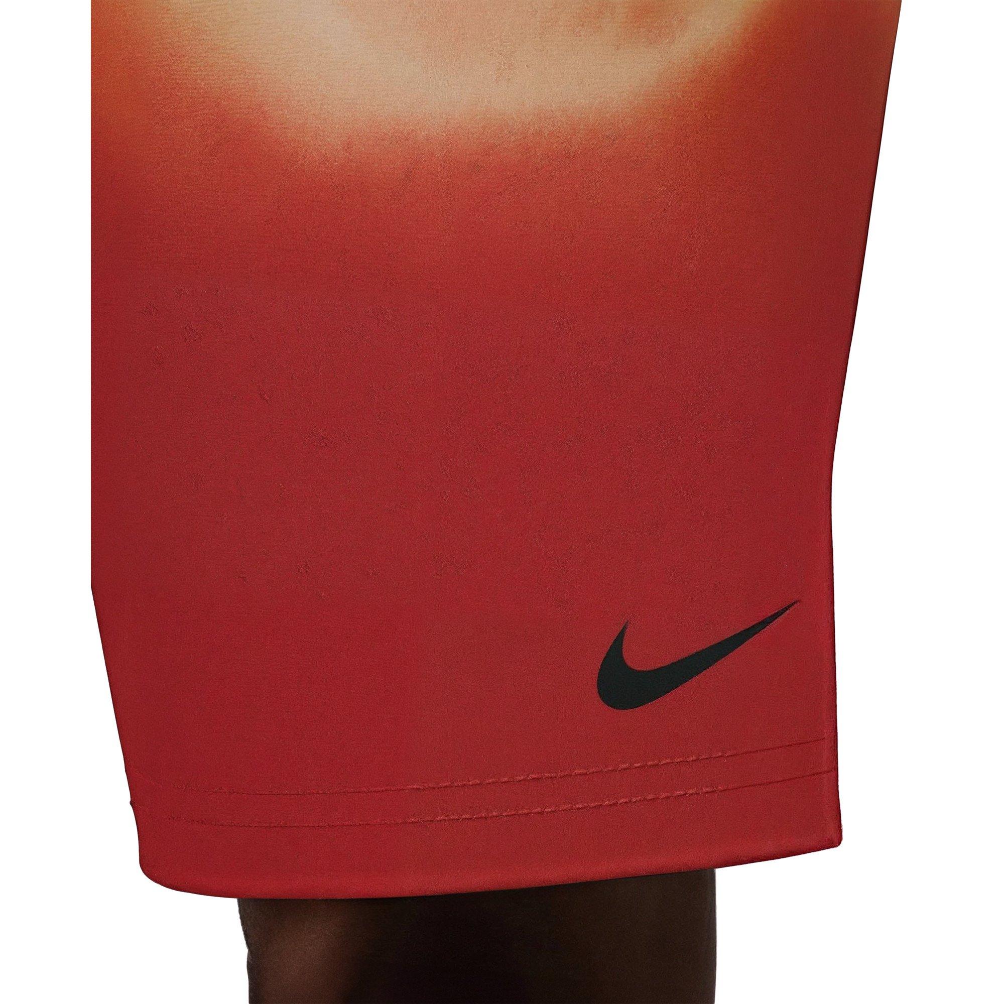 Nike Men's Swim Breaker 9" Brief-Lined Volley Swim Shorts - RED Thumbnail View 6