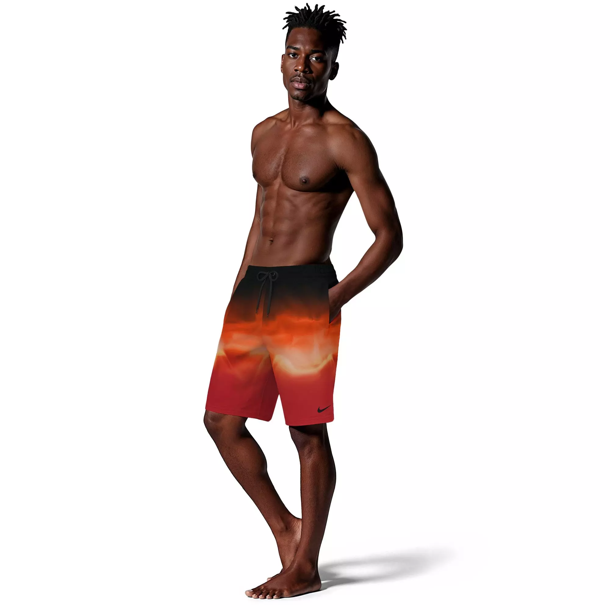 Nike Men's Swim Breaker 9" Brief-Lined Volley Swim Shorts - RED