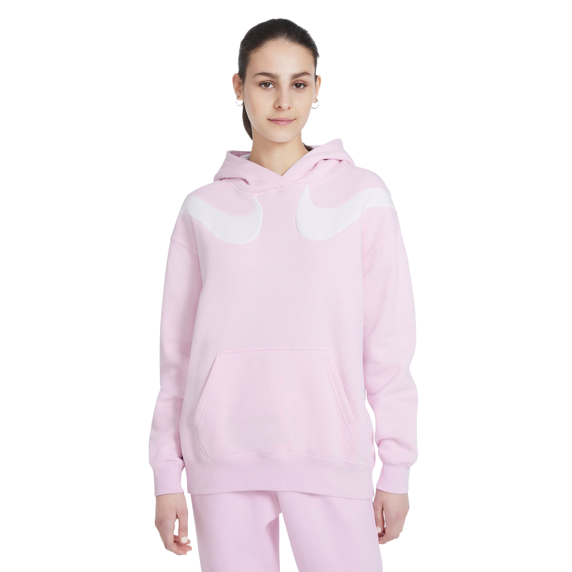 Nike swoosh hoodie discount pink