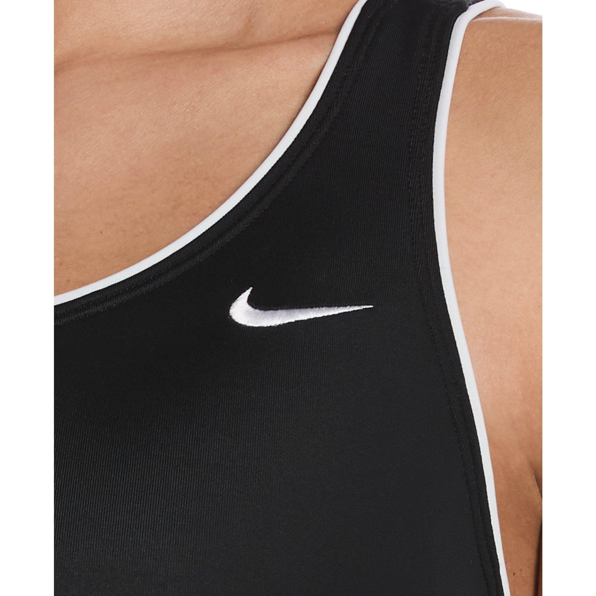 Nike Women's Swim Powerback Solid Color One Piece Swimsuit - Black - BLACK Thumbnail View 3