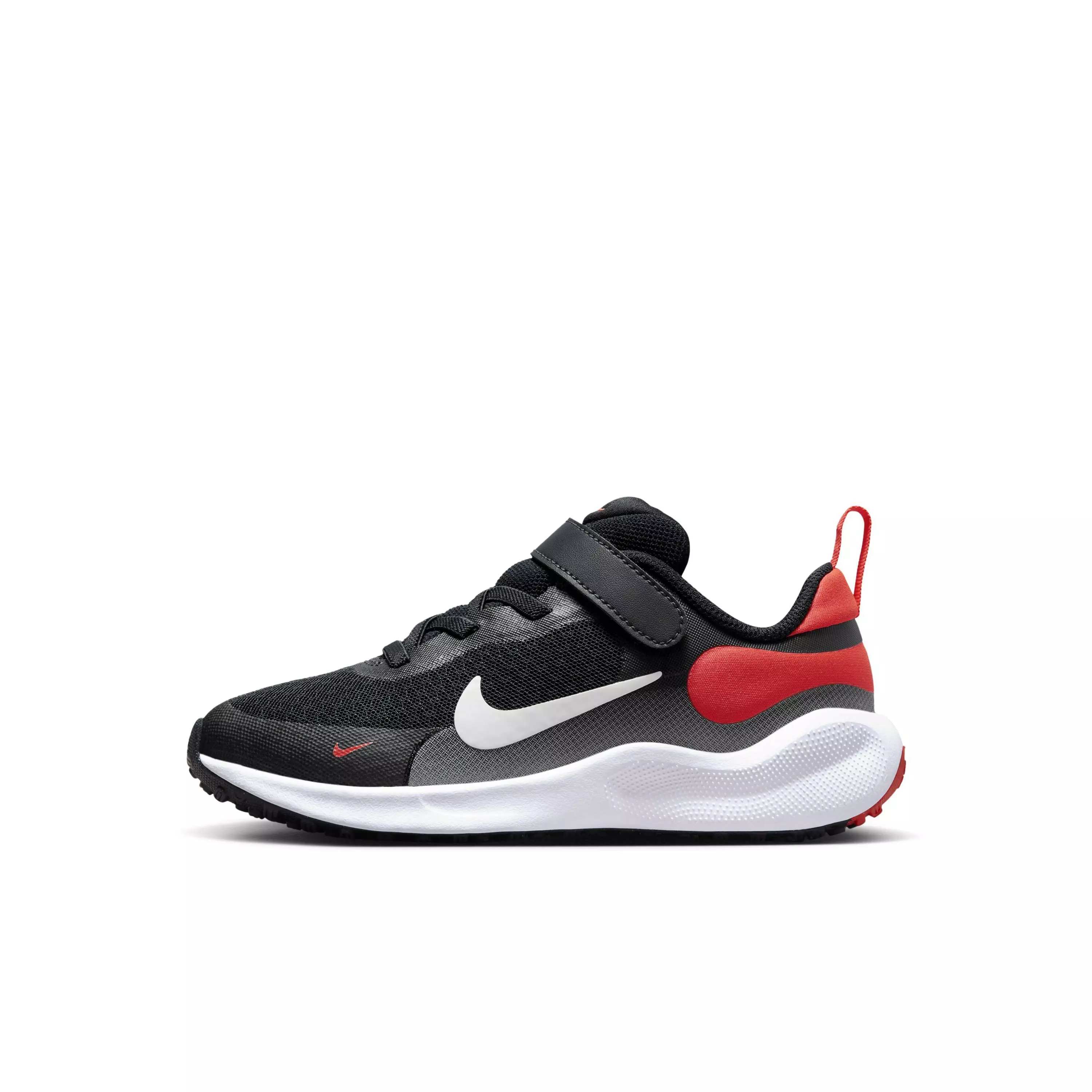 Nike Revolution 7 "Dark Obsidian/Bright Crimson/Black/White" Preschool Boys' Running Shoe - DK OBSIDIAN/CRIMSON/BLACK/WHITE