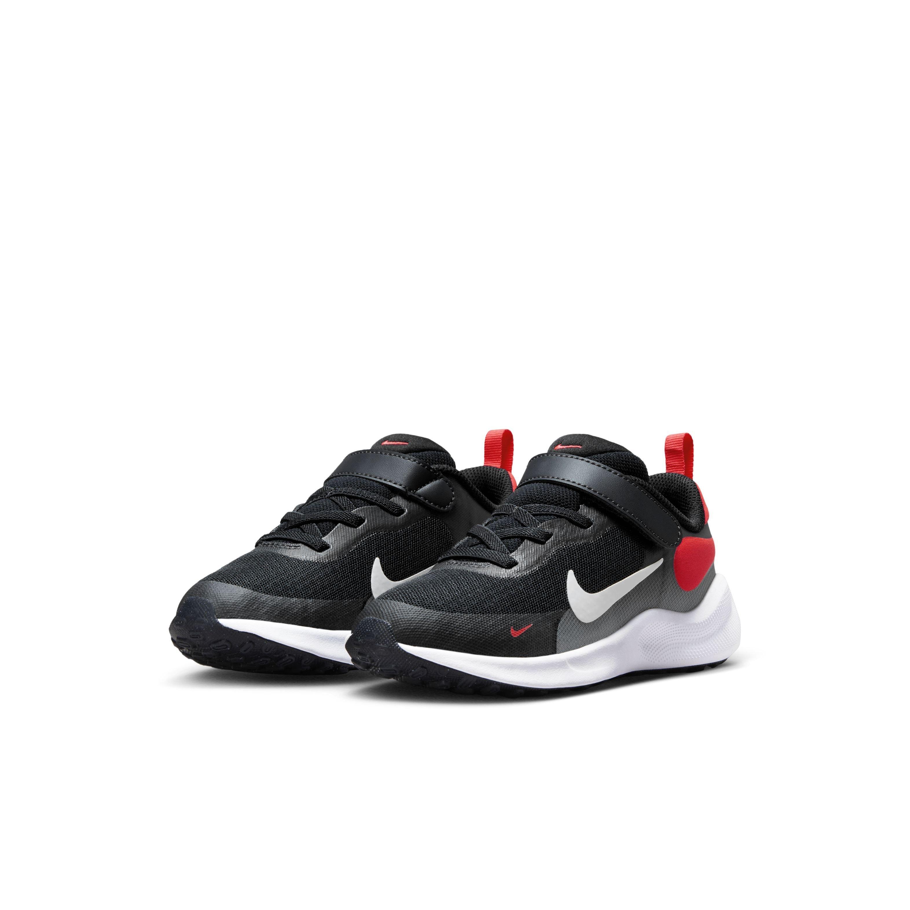 Nike Revolution 7 "Dark Obsidian/Bright Crimson/Black/White" Preschool Boys' Running Shoe - DK OBSIDIAN/CRIMSON/BLACK/WHITE Thumbnail View 3