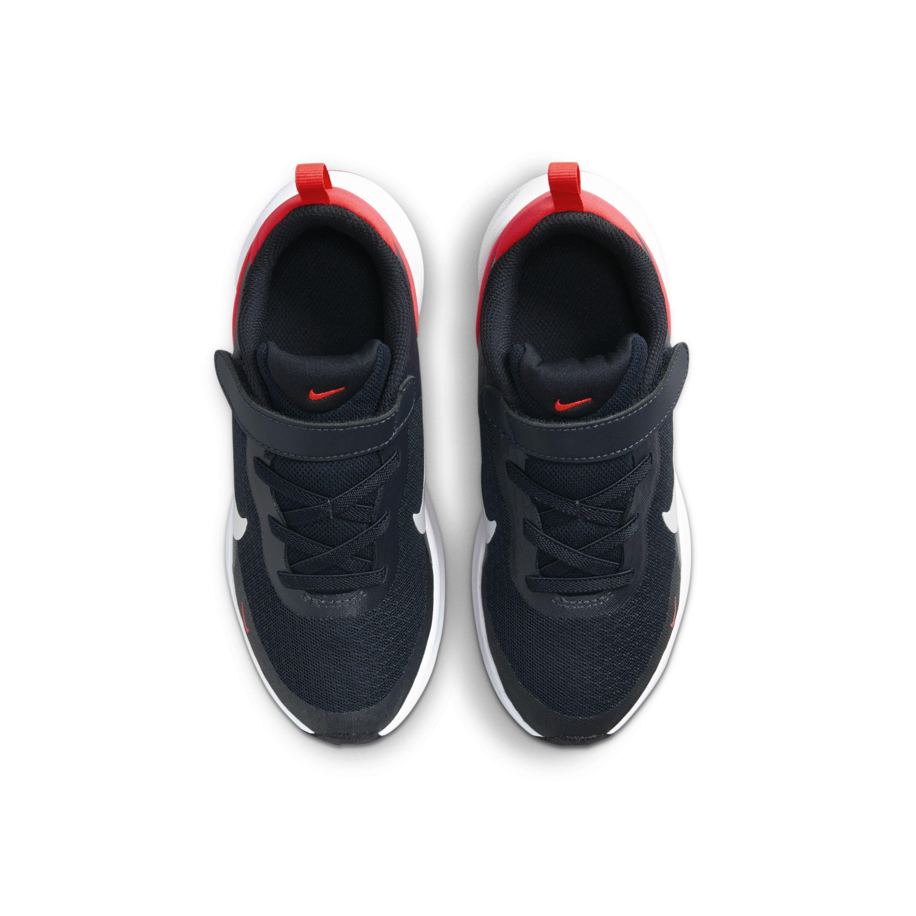 Nike Revolution 7 "Dark Obsidian/Bright Crimson/Black/White" Preschool Boys' Running Shoe - DK OBSIDIAN/CRIMSON/BLACK/WHITE Thumbnail View 4