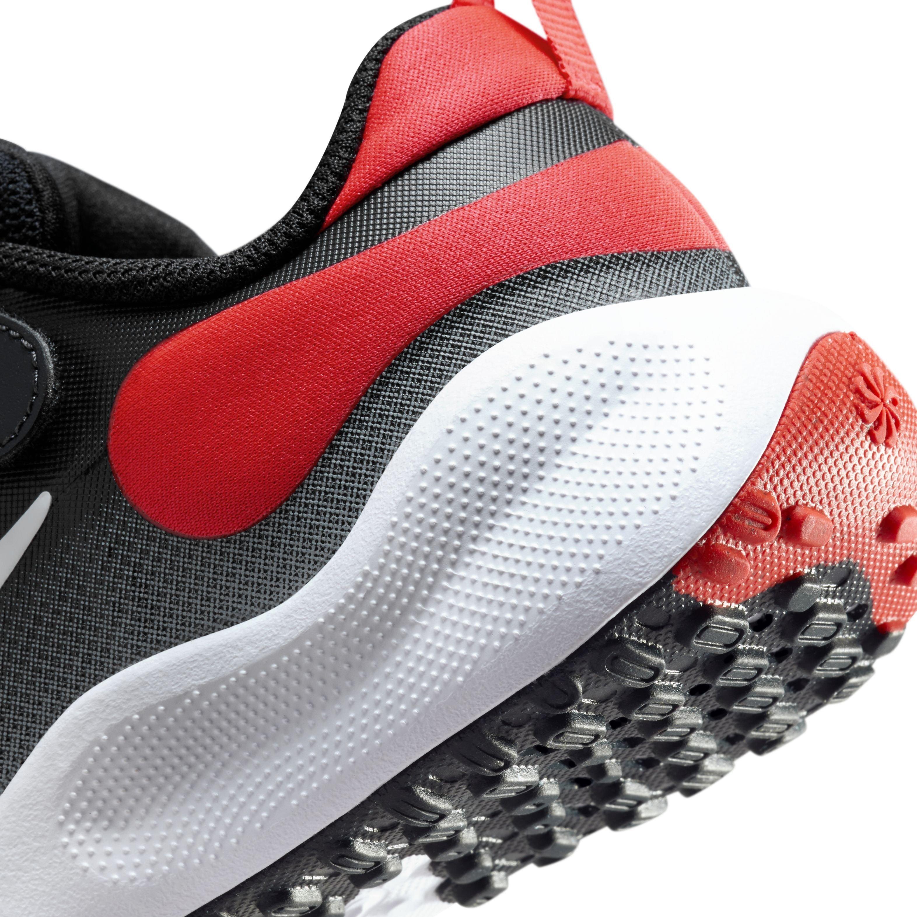 Nike Revolution 7 Dark Obsidian Bright Crimson Black White Preschool Boys Running Shoe Hibbett