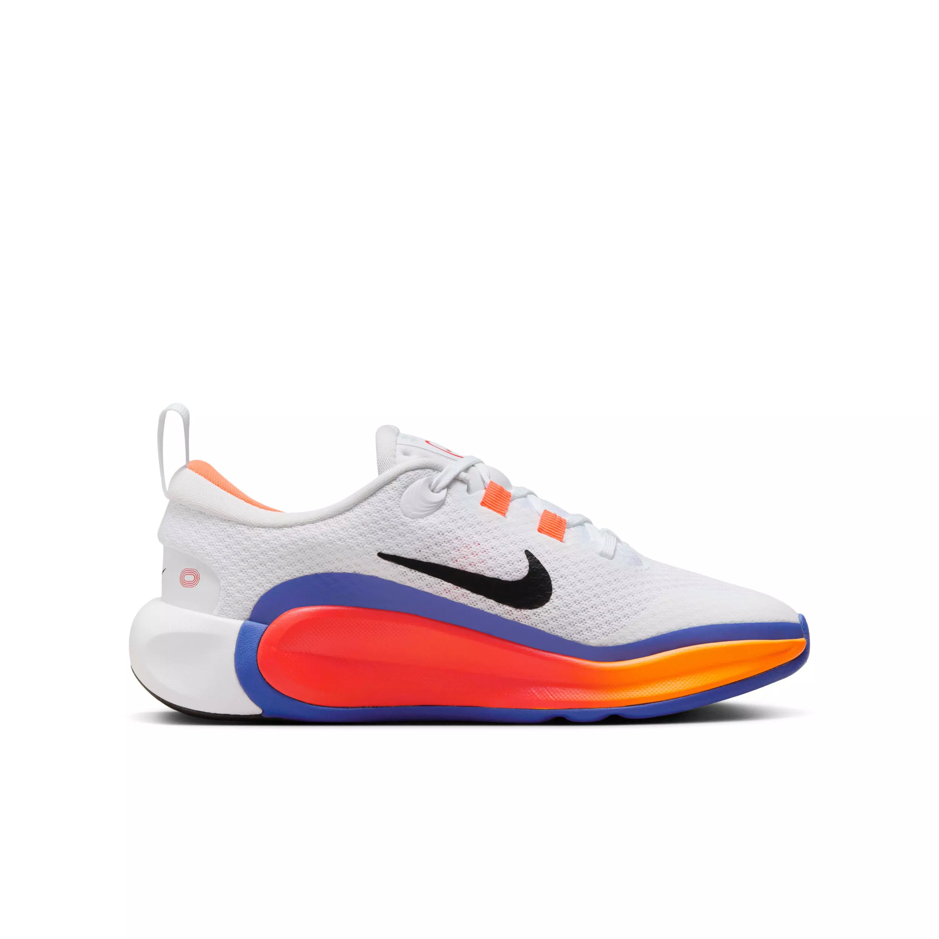 Nike Infinity Flow "White/Astronomy Blue/Total Orange/Black" Grade School Boys' Running Shoe - WHITE/BLUE/ORANGE/BLACK