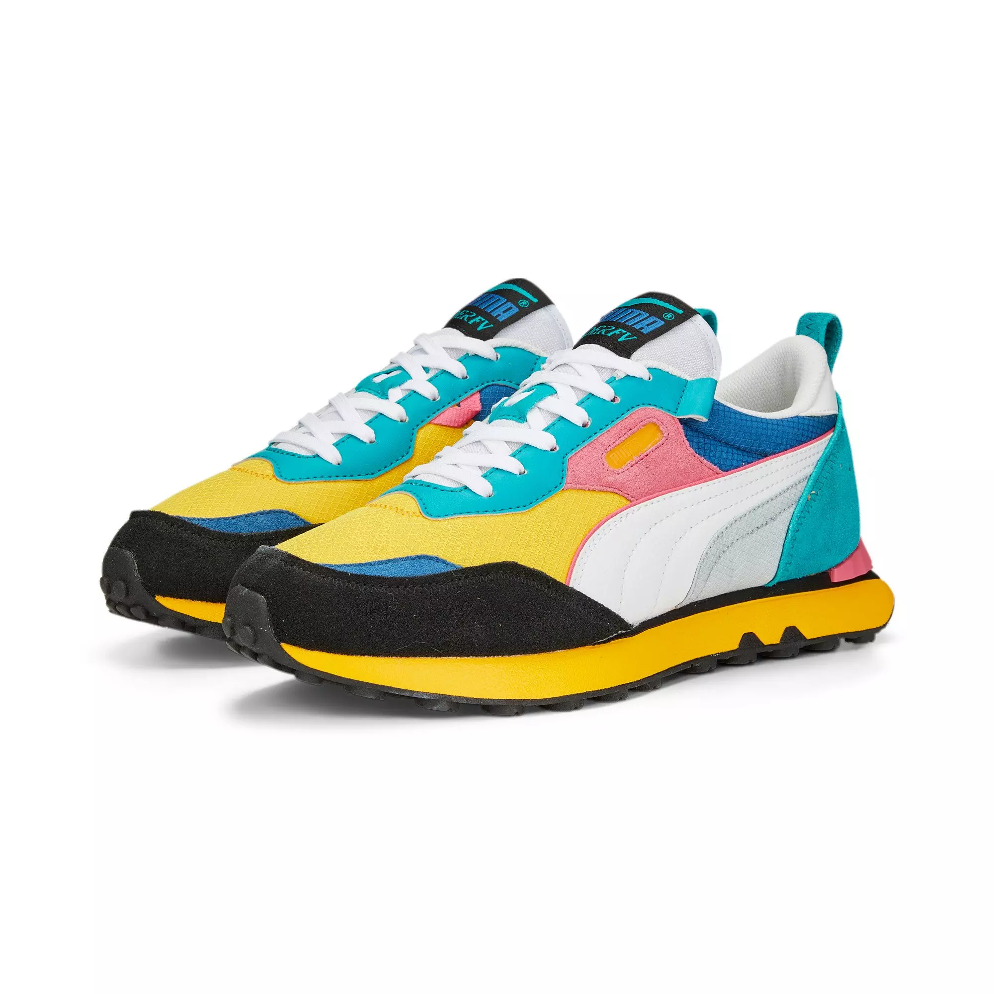 PUMA Rider FV Future Vintage "Tangerine/Puma Black" Men's Shoe - TANGERINE/BLACK
