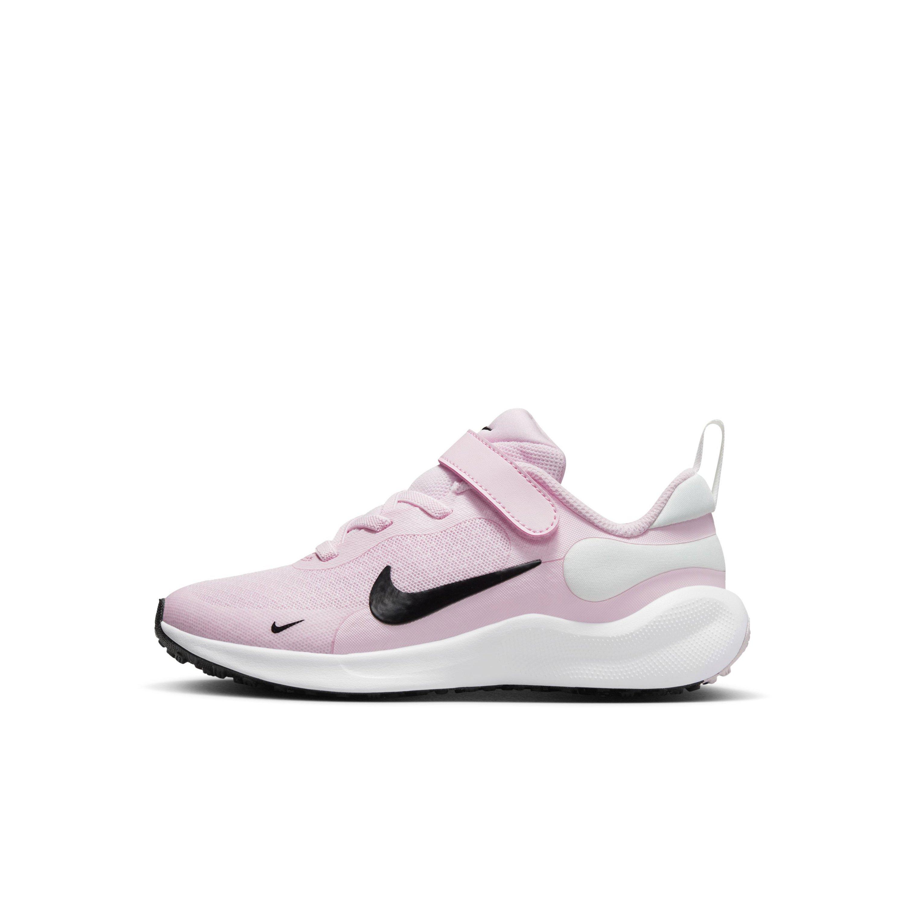 Nike Revolution 7 Pink Foam Summit White White Black Preschool Girls Running Shoe Hibbett