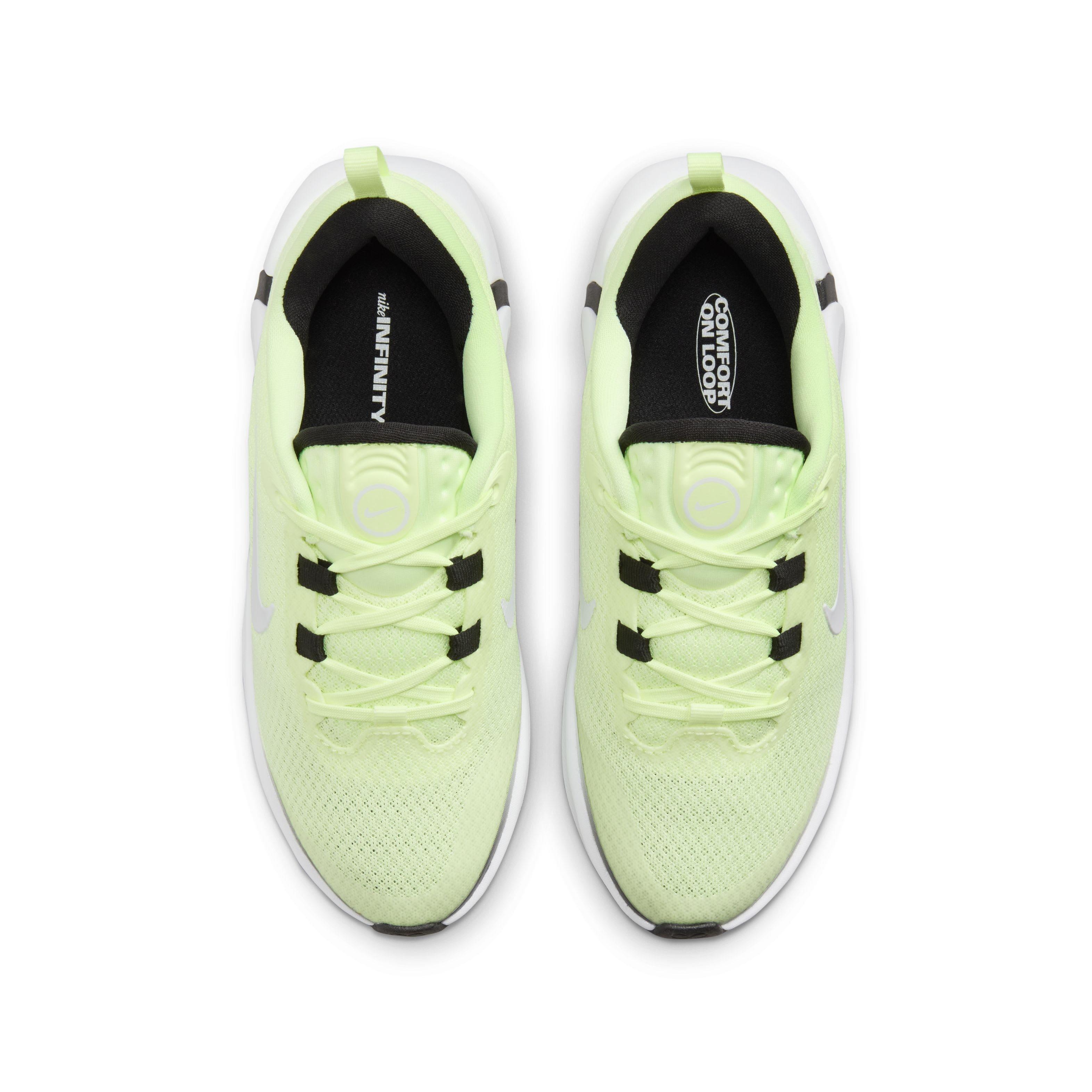 Nike Infinity Flow "Barely Volt/Black/White" Grade School Boys' Running Shoe - VOLT/BLACK/WHITE Thumbnail View 4
