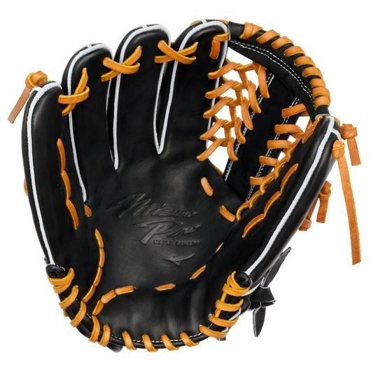 Mizuno GMP-7100D Pro 12.75" Premium Outfielder Baseball Glove LHT - BLACK Thumbnail View 2