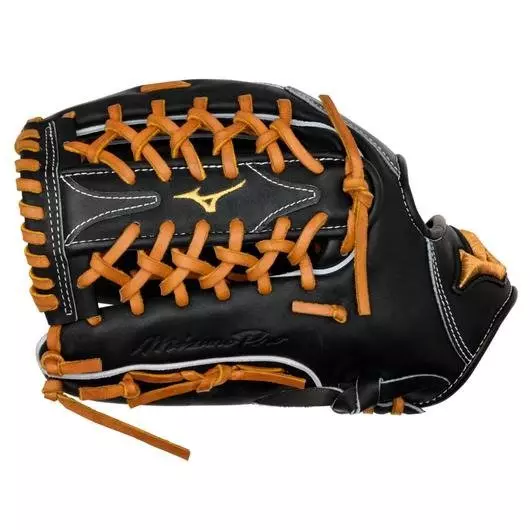 Mizuno GMP-7100D Pro 12.75" Premium Outfielder Baseball Glove LHT - BLACK