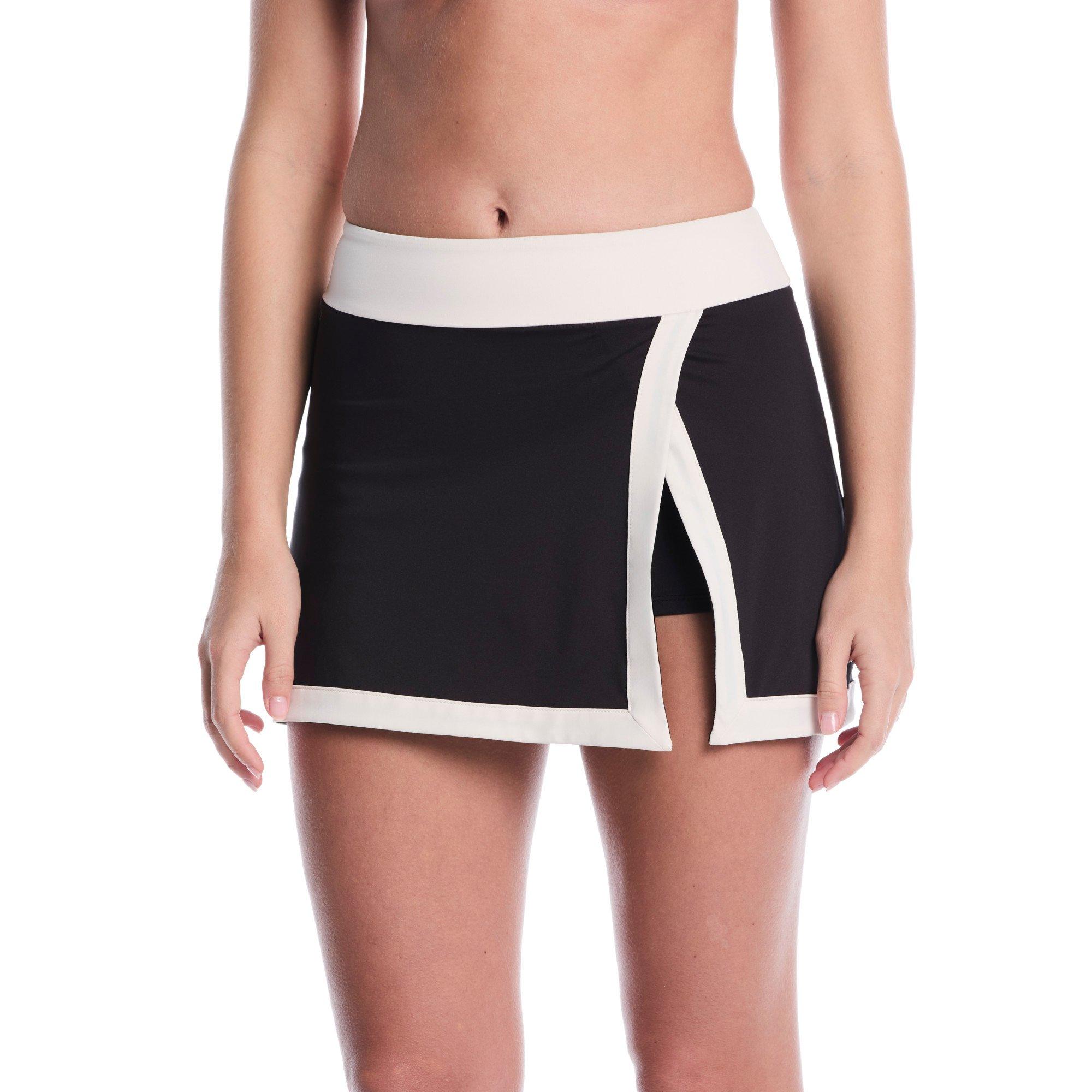 Nike Women's Swim Color Block Swim Skirt - BLACK Thumbnail View 1