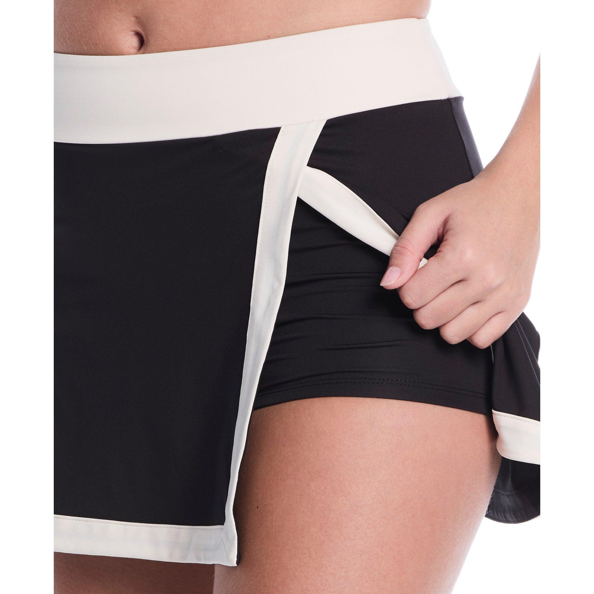 Nike Women's Swim Color Block Swim Skirt - BLACK Thumbnail View 4
