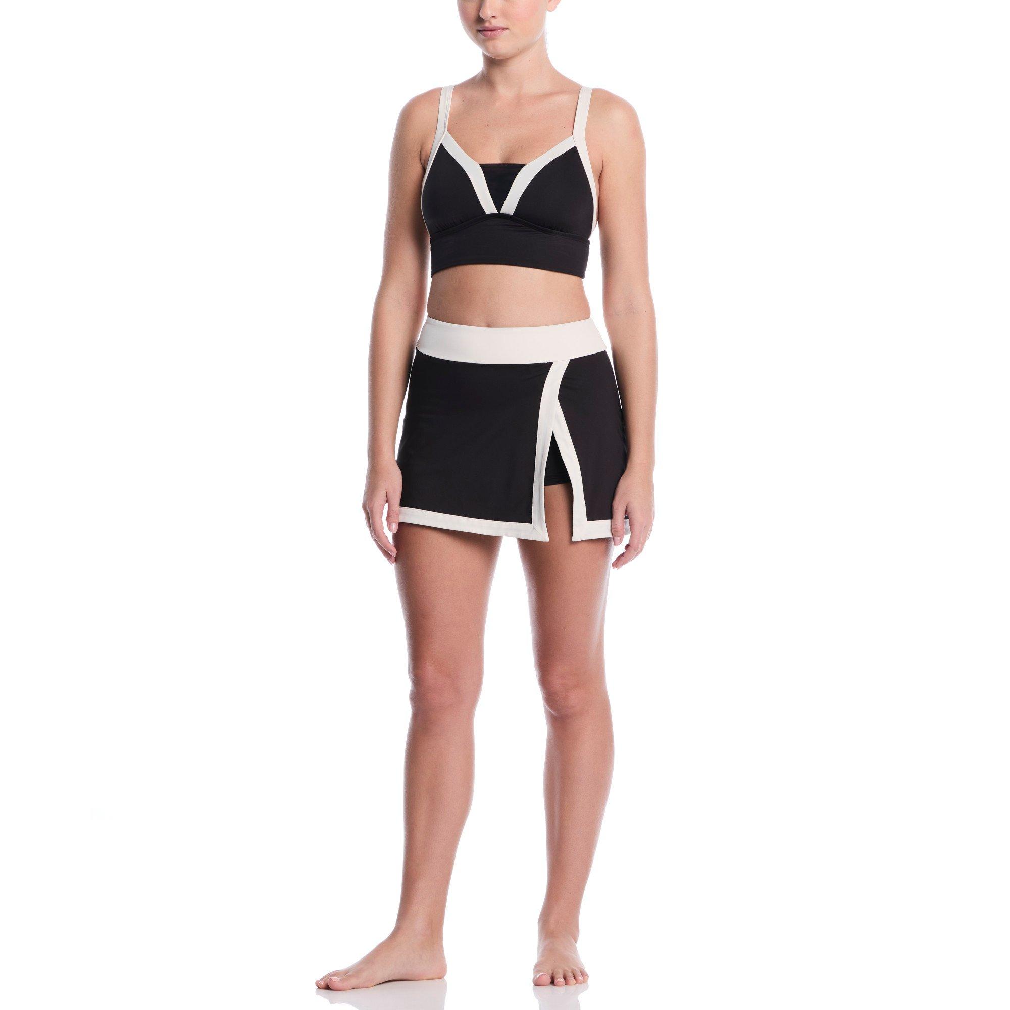 Nike Women's Swim Color Block Swim Skirt - BLACK Thumbnail View 5