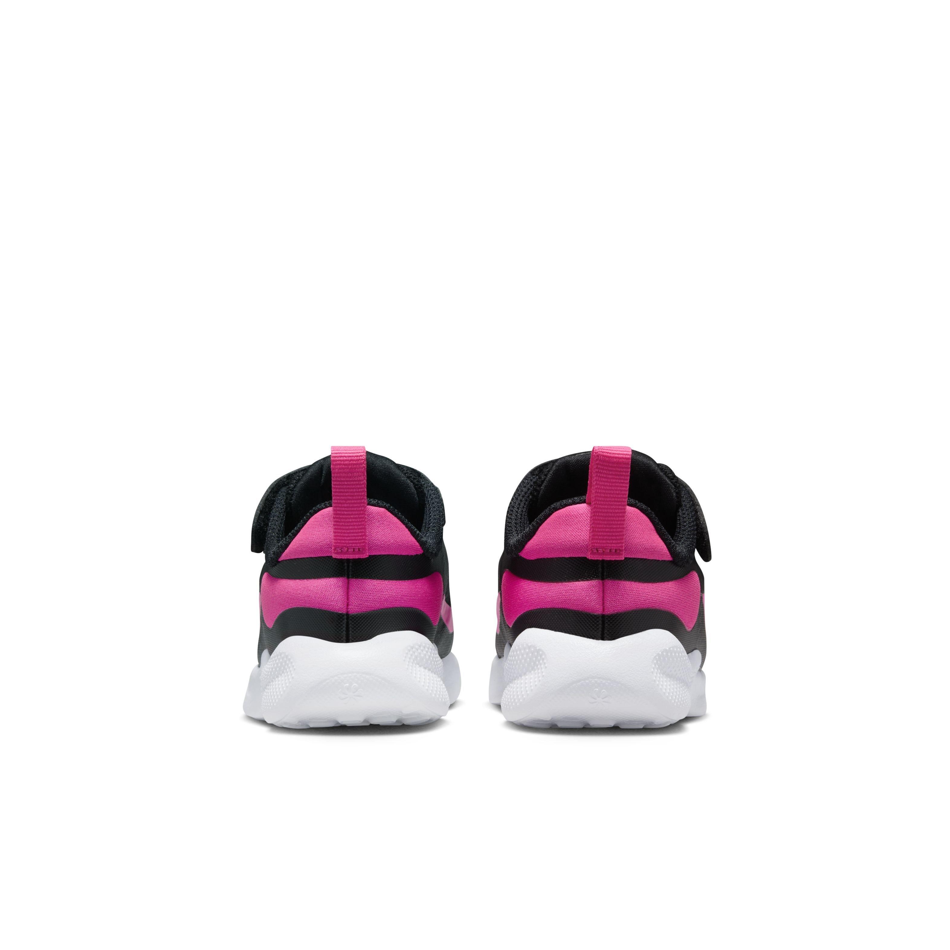Nike Revolution 7 Infant Girls' "Black/White/Hyper Pink" Running Shoe