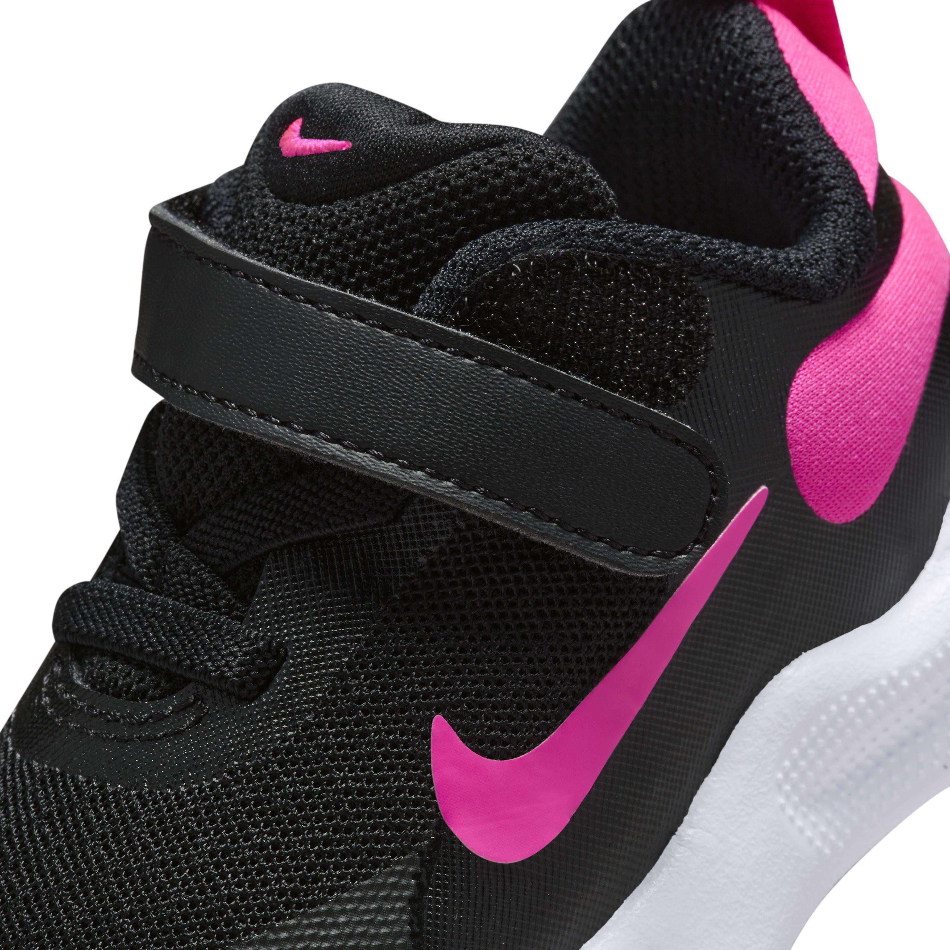 Nike Revolution 7 Infant Girls' "Black/White/Hyper Pink" Running Shoe
