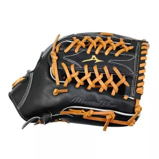 Mizuno GMP-7100D Pro 12.75" Premium Outfielder Baseball Glove RHT - BLACK