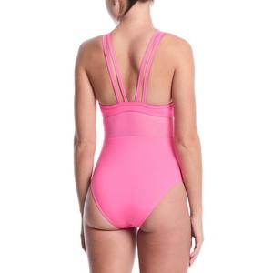 Nike Women's Swim Mesh V-Back One Piece Swimsuit