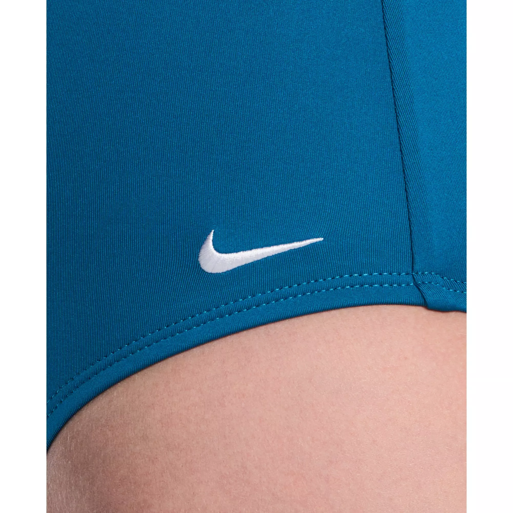 Nike Women's Swim Mesh V-Back One Piece Swimsuit - TEAL