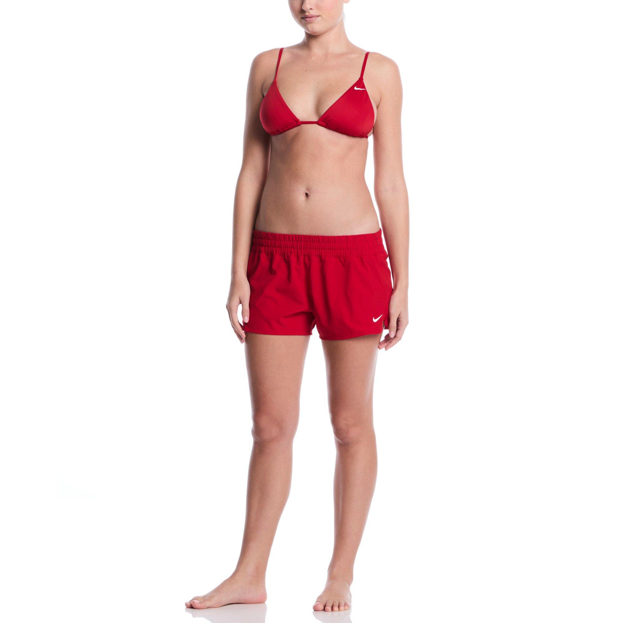Nike Women's Swim Breaker Volley Cover-Up Short - RED Thumbnail View 5