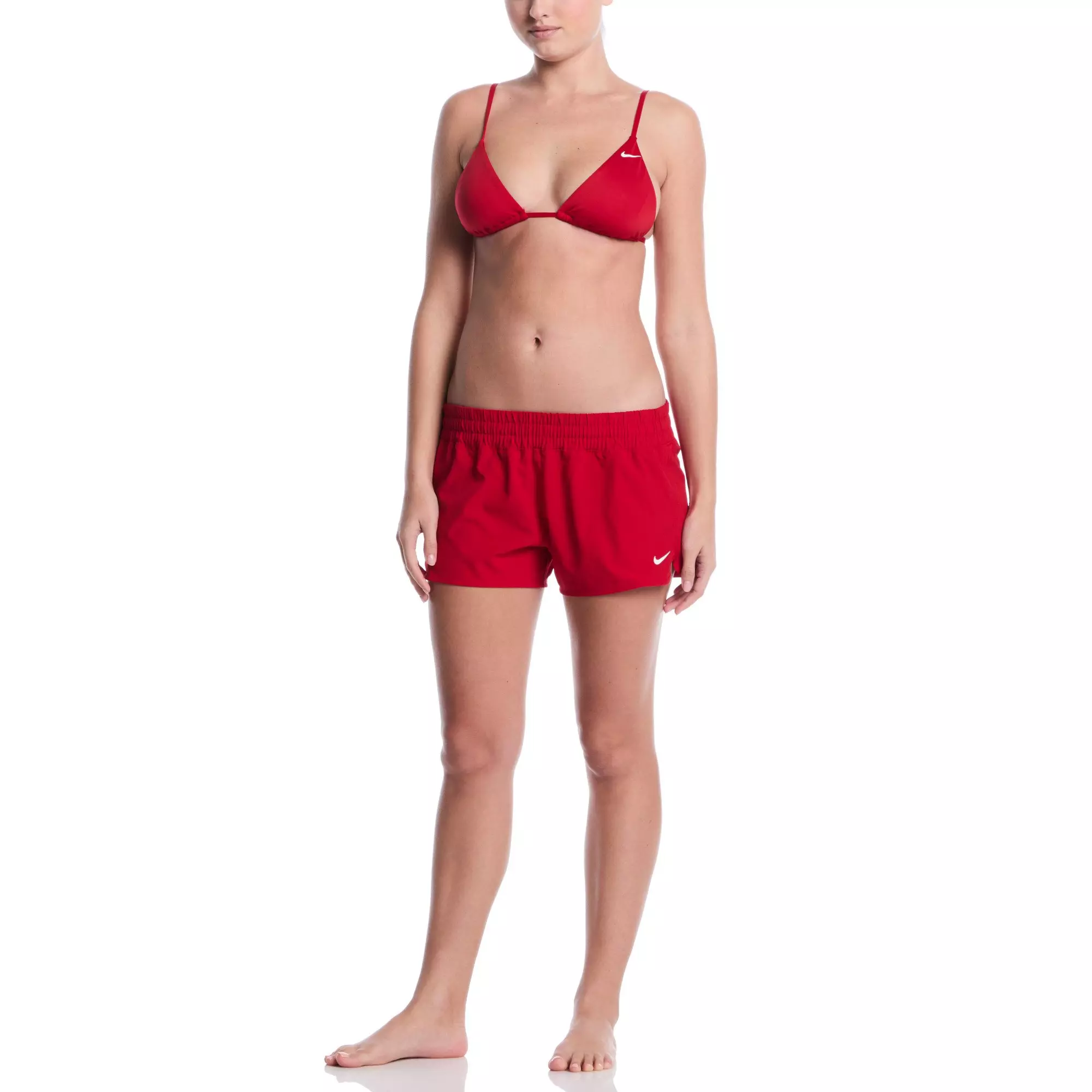 Nike Women's Swim Breaker Volley Cover-Up Short - RED