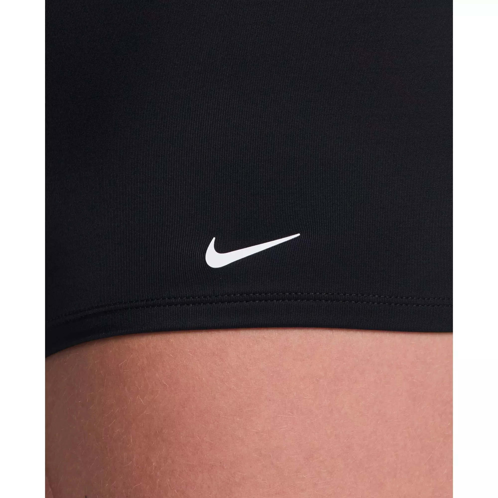 Nike Women's Swim Logo Tape Kickshort - BLACK