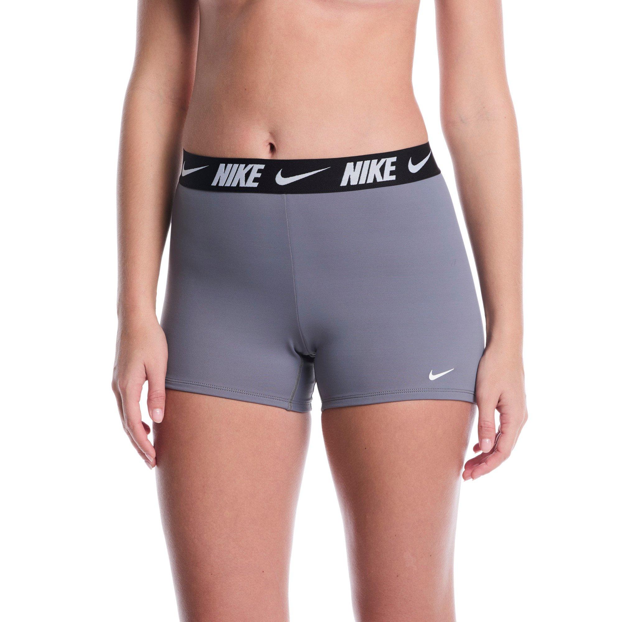 Nike Women's Swim Logo Tape Kickshort - GREY Thumbnail View 1