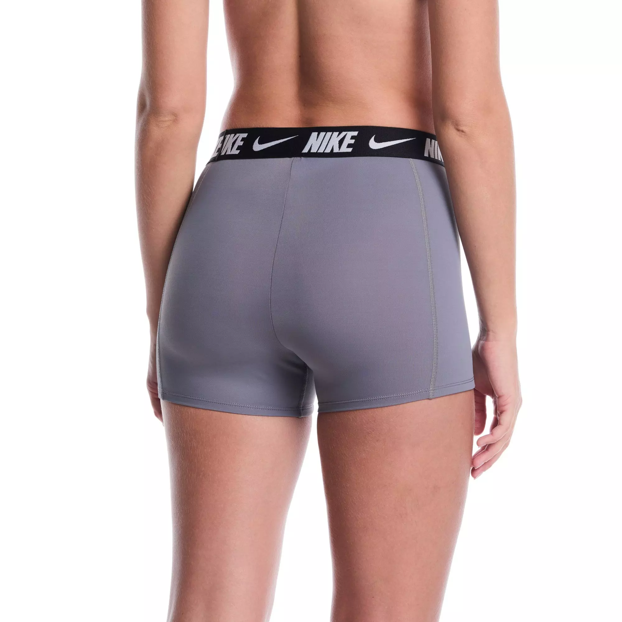 Nike Women's Swim Logo Tape Kickshort - GREY