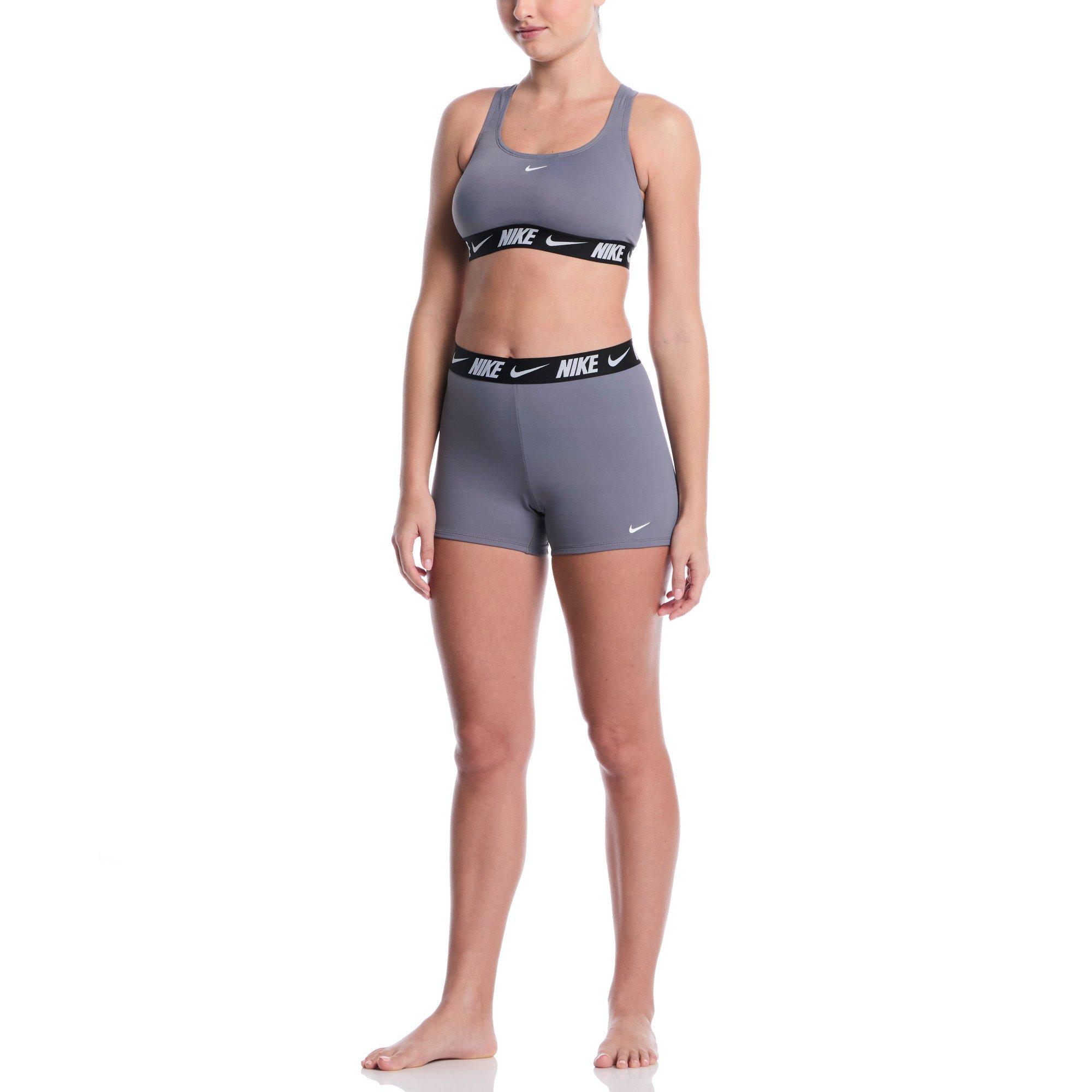 Nike Women's Swim Logo Tape Kickshort - GREY Thumbnail View 4