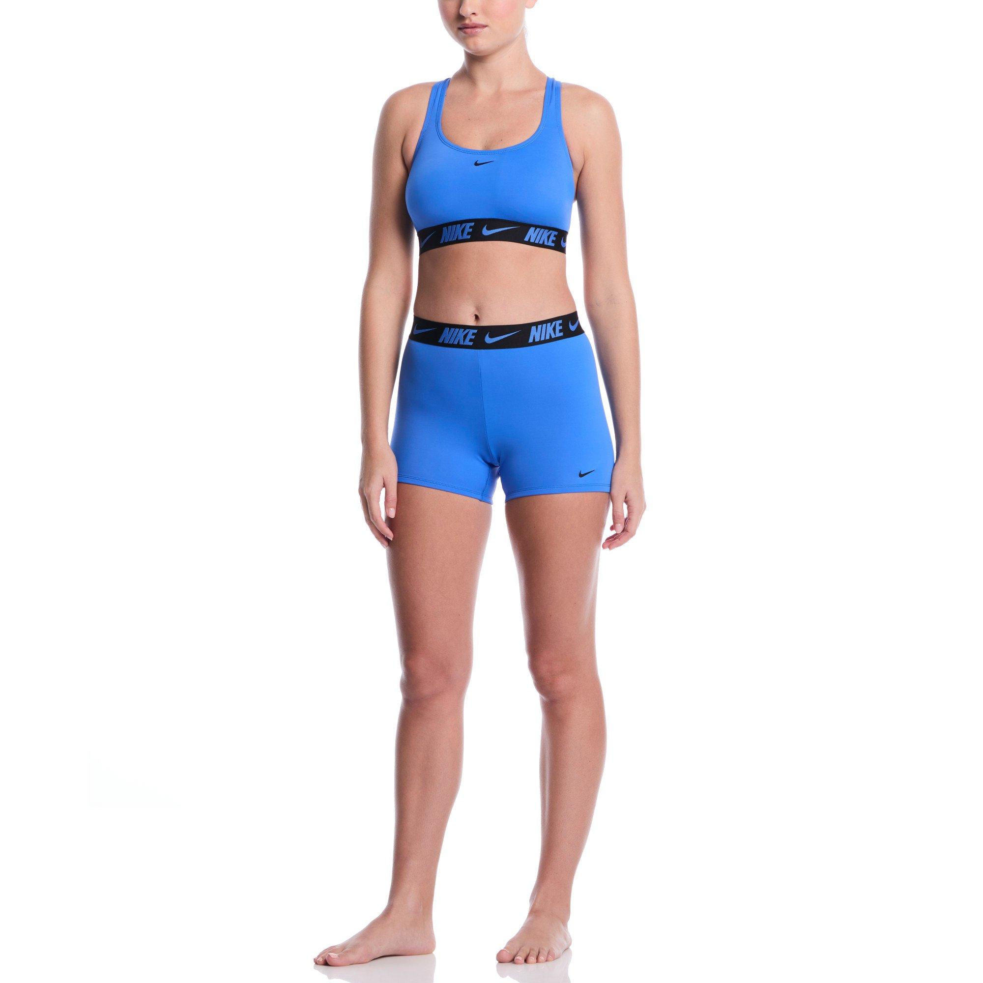 Nike Women's Swim Logo Tape Kickshort - BLUE Thumbnail View 4