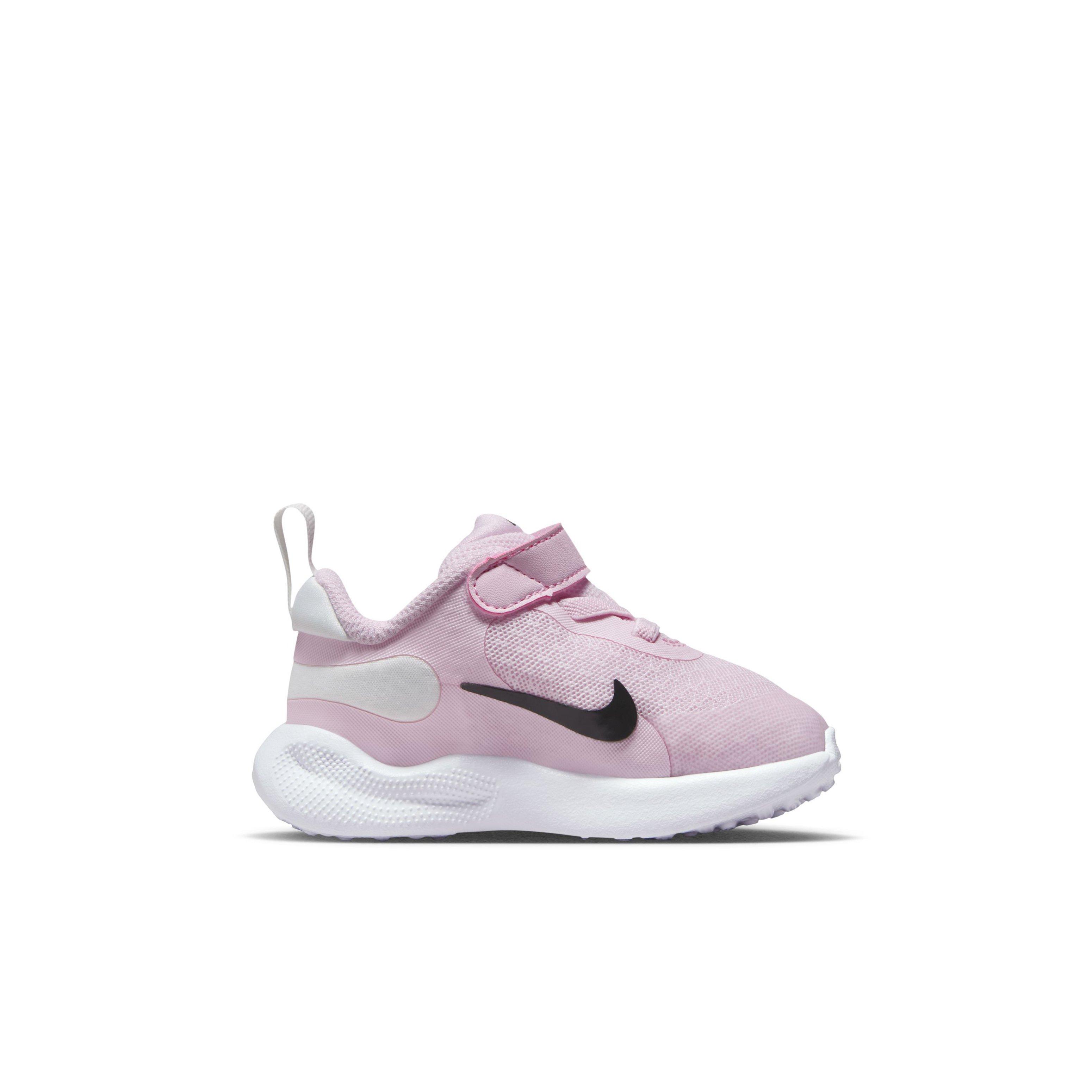 Nike Revolution 7 Pink Foam/Summit White/White/Black Infant Girls'  Running Shoe - Hibbett