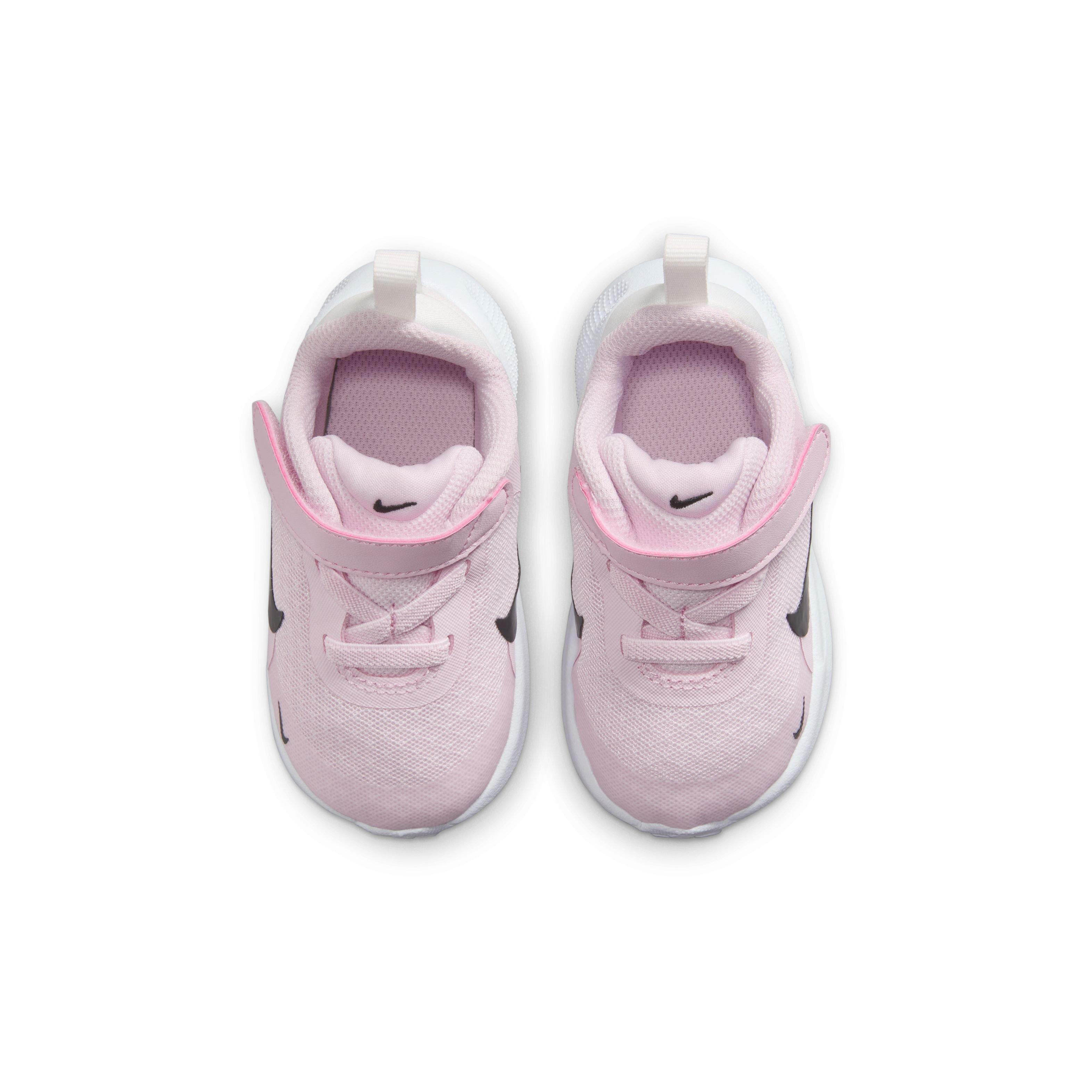 Nike Revolution 7 Pink Foam Summit White White Black Infant Girls Running Shoe Hibbett