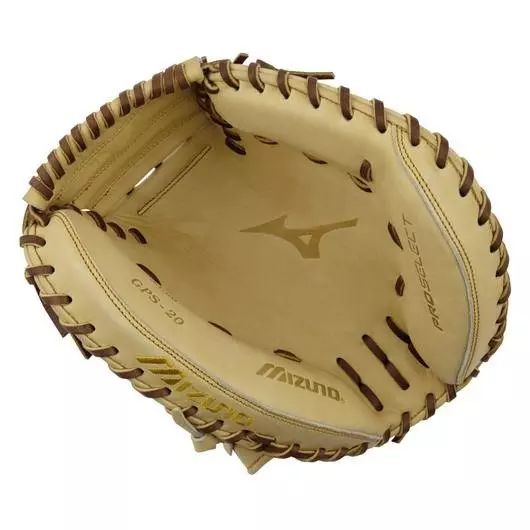 Mizuno GPS-20 Pro Select 33.5" Premium Catcher's Mitt Baseball Glove RHT - CAMEL