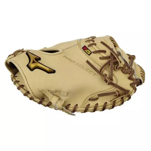 Mizuno GPS-20 Pro Select 33.5" Premium Catcher's Mitt Baseball Glove RHT - CAMEL