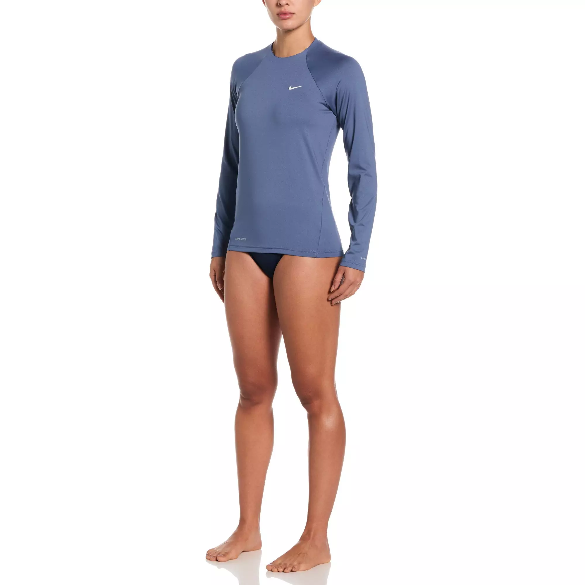 Nike Women's Swim Hydroguard Dri-FIT UV Long Sleeve Swim Top - SLATE