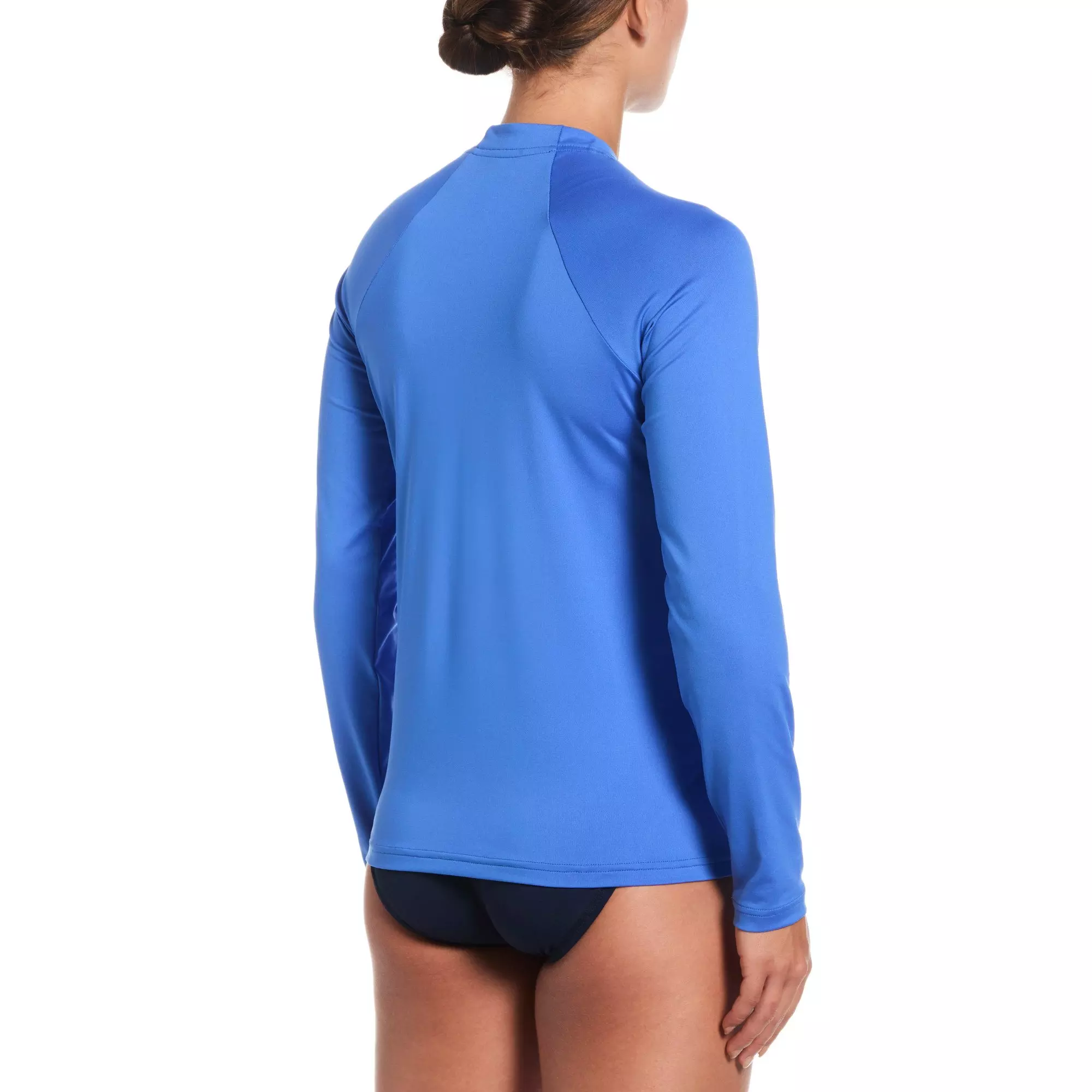 Nike Women's Swim Hydroguard Dri-FIT UV Long Sleeve Swim Top - BLUE