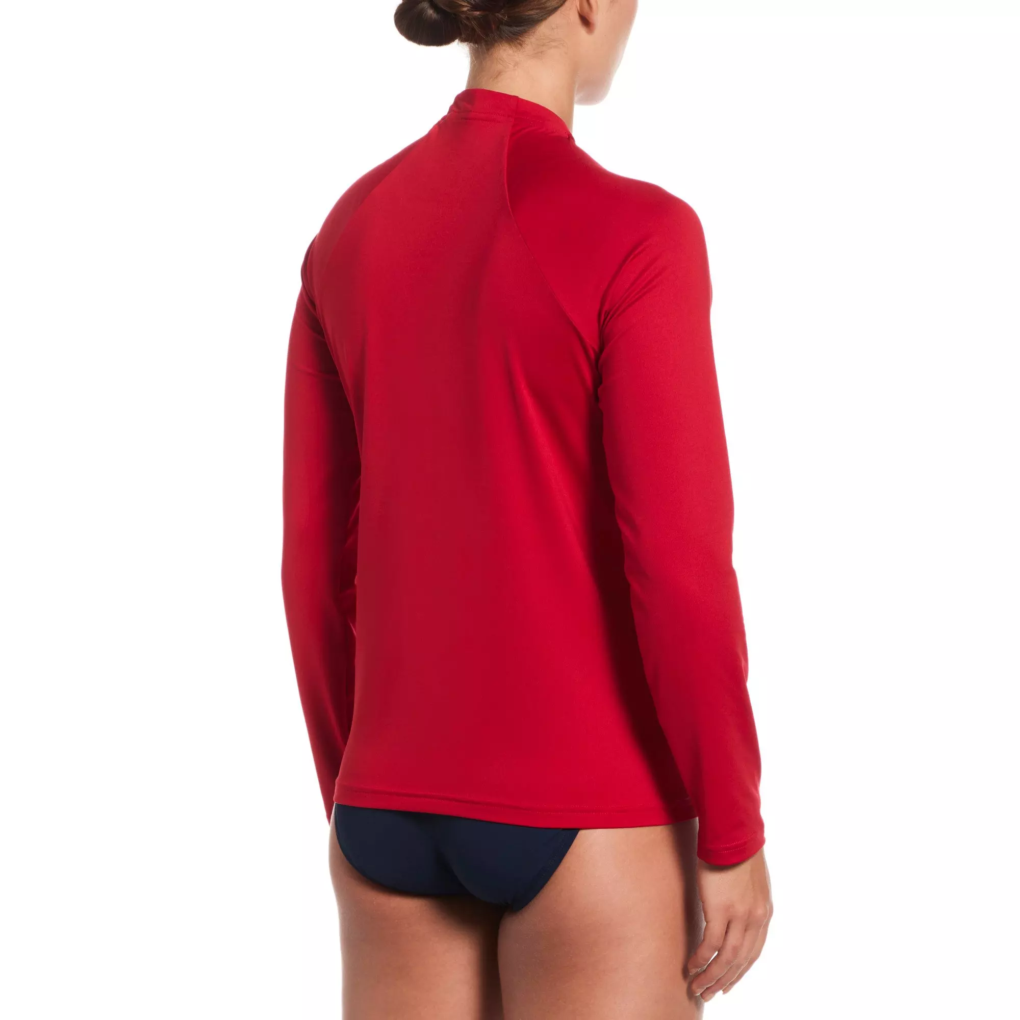 Nike Women's Swim Hydroguard Dri-FIT UV Long Sleeve Swim Top - RED