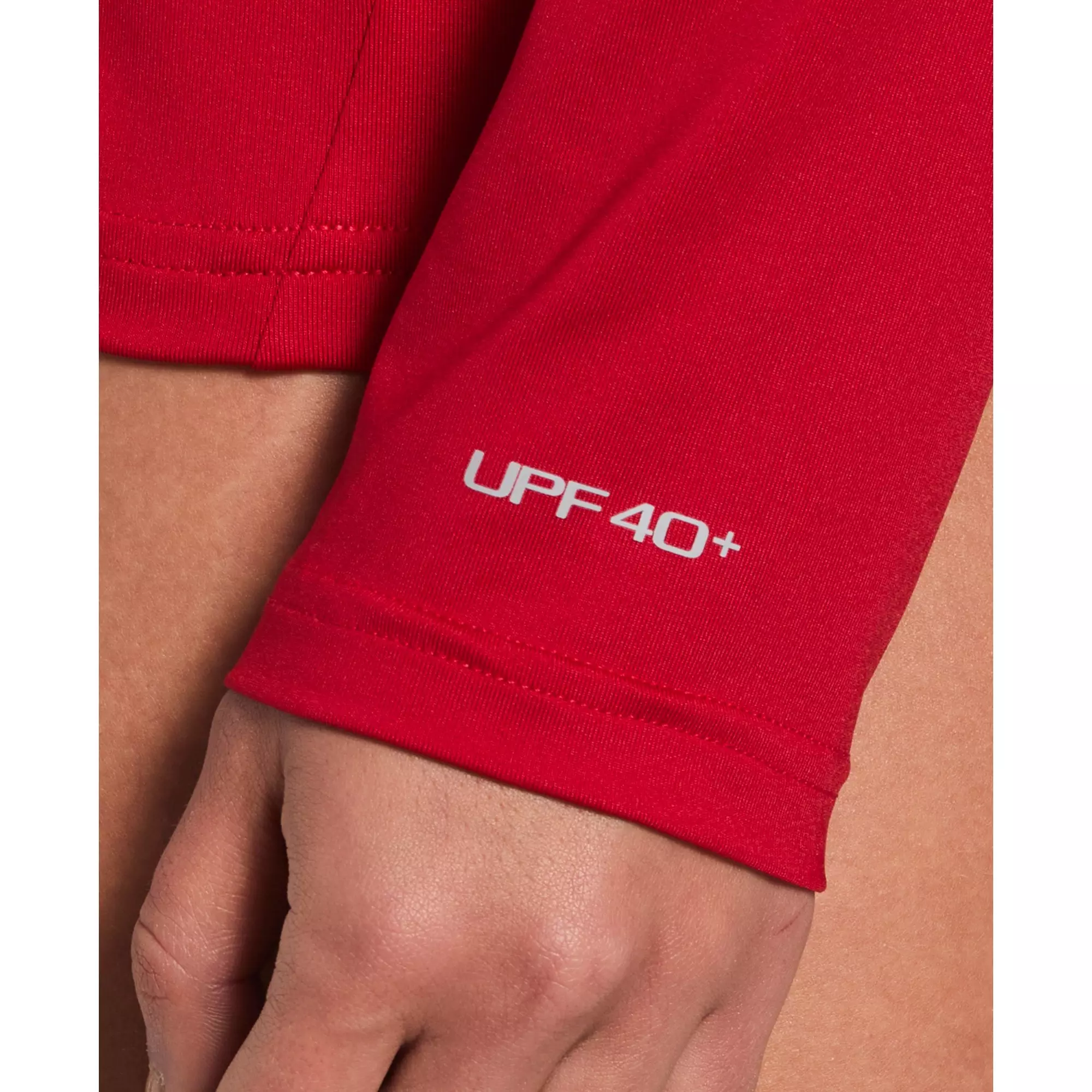 Nike Women's Swim Hydroguard Dri-FIT UV Long Sleeve Swim Top - RED