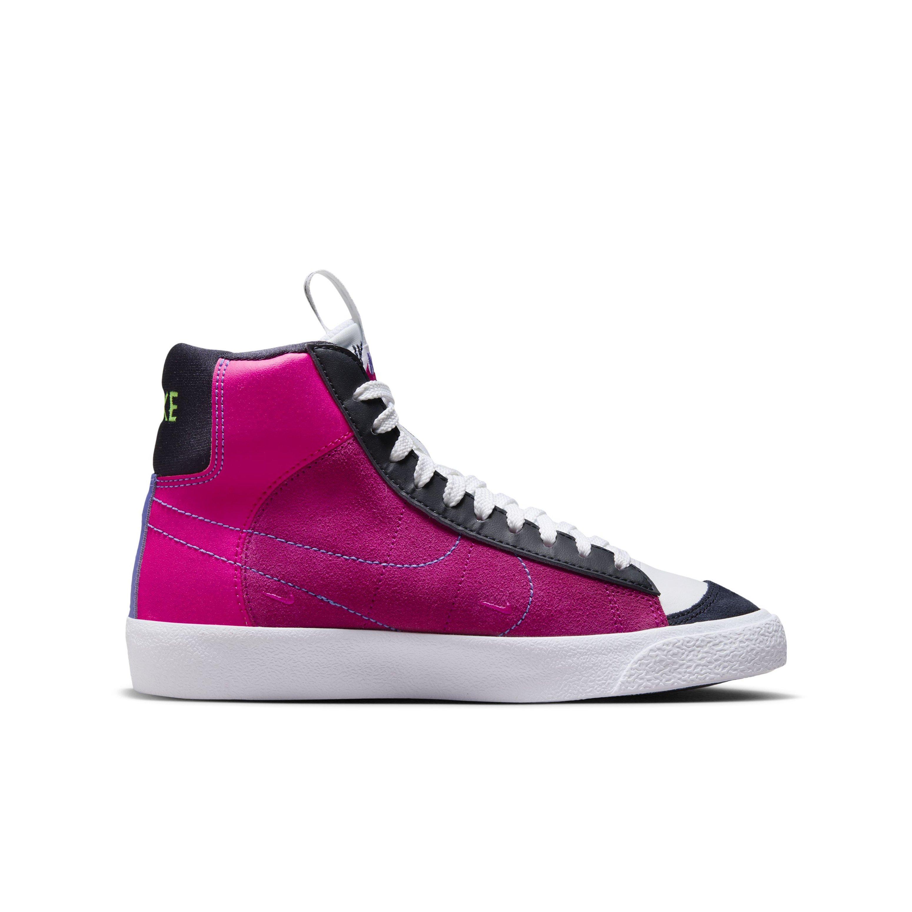 Nike Blazer Mid '77 "Light Ultramarine/Honeydew/Fuchsia Dream/White" Grade School Girls' Shoe - LT ULTRAMARINE/HONEYDEW/FUCHSIA/WHITE Thumbnail View 1