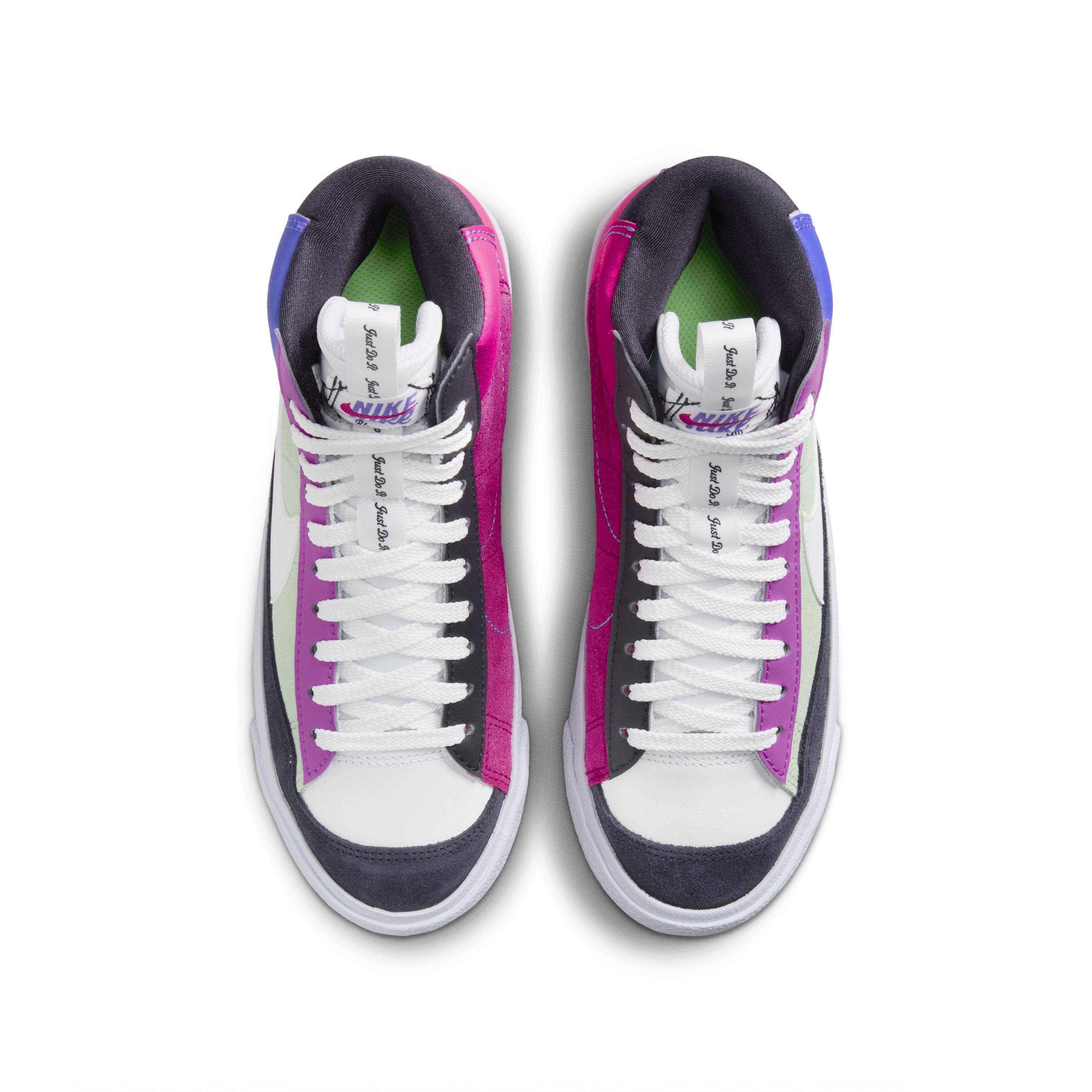 Nike Blazer Mid '77 "Light Ultramarine/Honeydew/Fuchsia Dream/White" Grade School Girls' Shoe - LT ULTRAMARINE/HONEYDEW/FUCHSIA/WHITE Thumbnail View 4