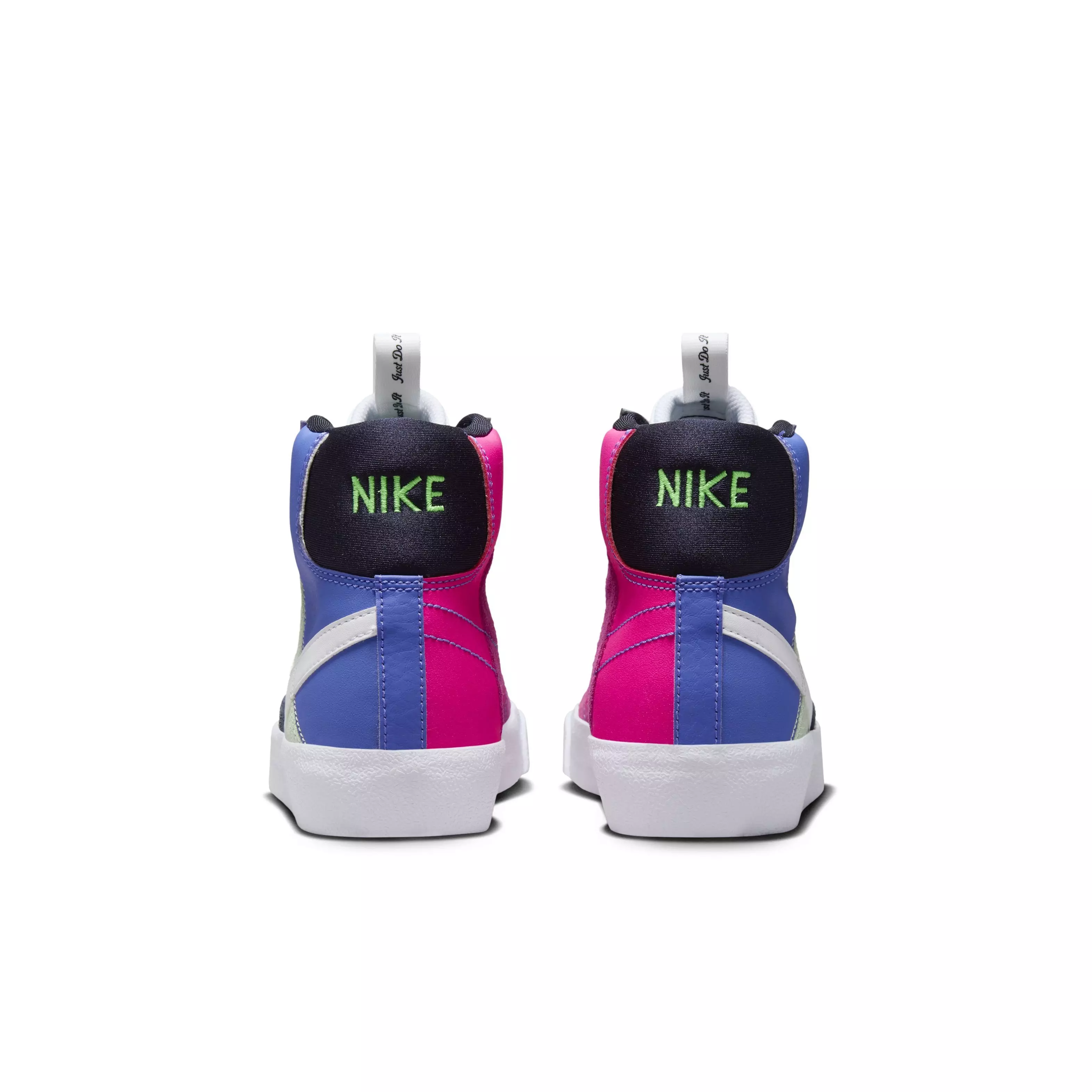 Nike Blazer Mid '77 "Light Ultramarine/Honeydew/Fuchsia Dream/White" Grade School Girls' Shoe - LT ULTRAMARINE/HONEYDEW/FUCHSIA/WHITE