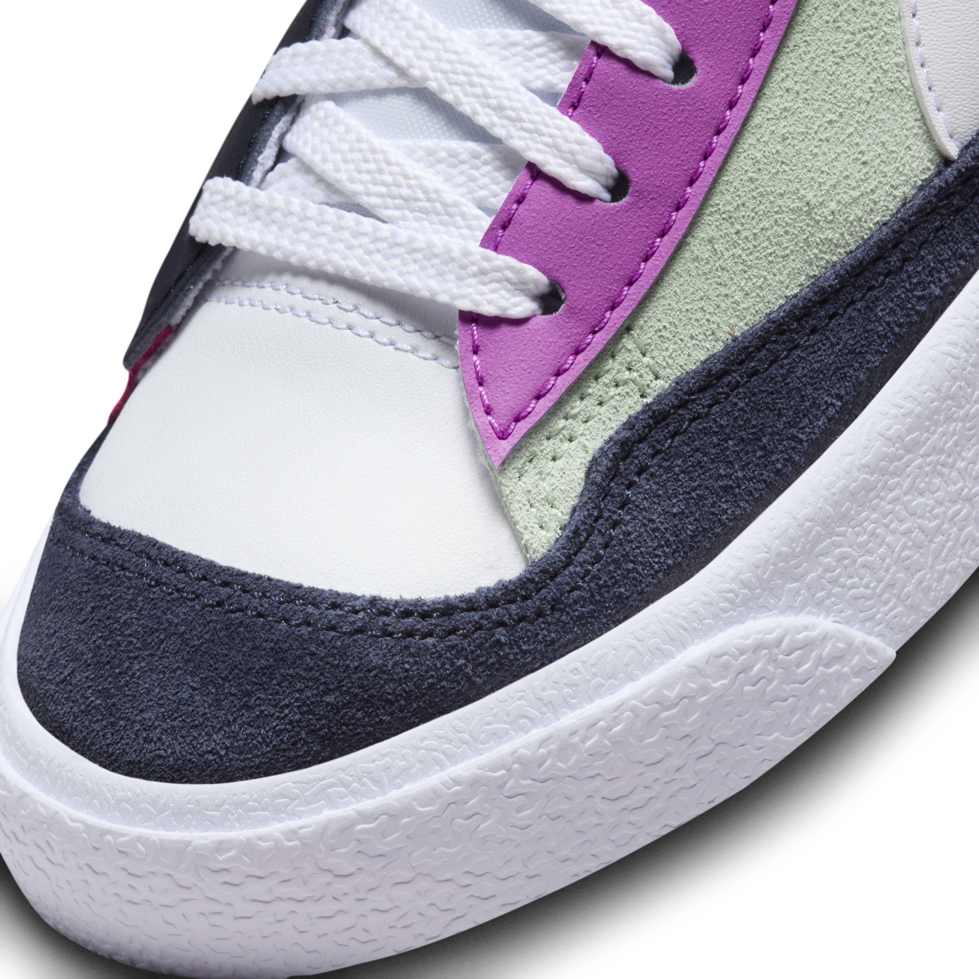 Nike Blazer Mid '77 "Light Ultramarine/Honeydew/Fuchsia Dream/White" Grade School Girls' Shoe - LT ULTRAMARINE/HONEYDEW/FUCHSIA/WHITE Thumbnail View 7