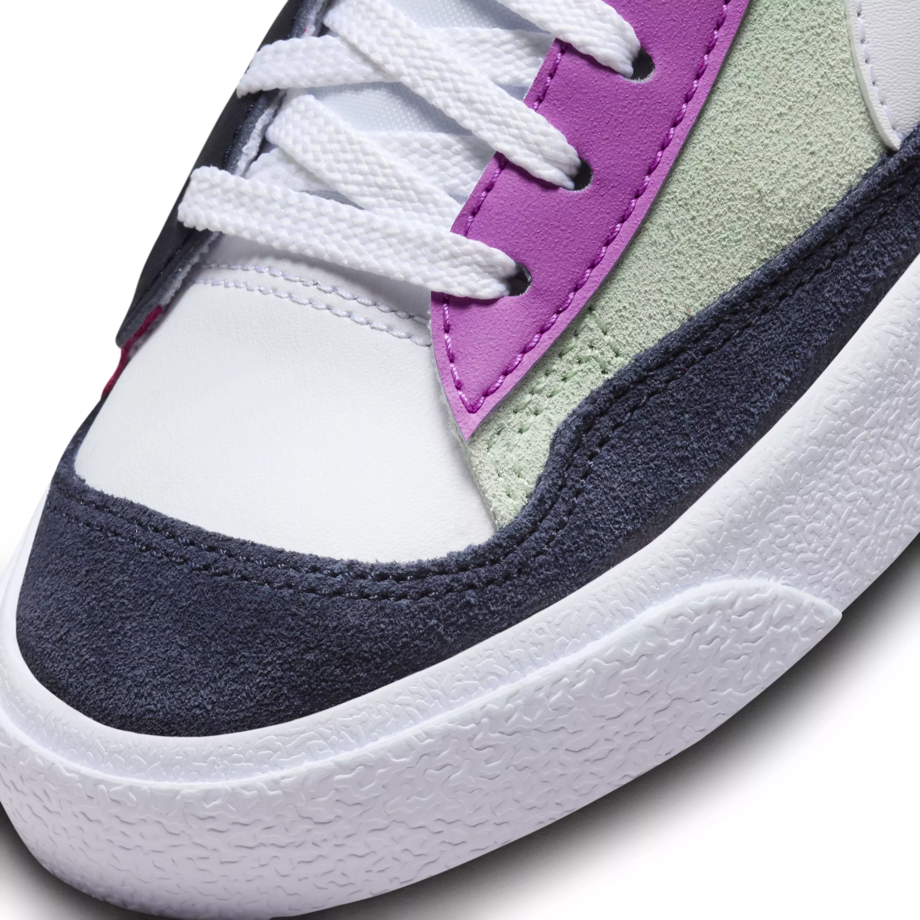 Nike Blazer Mid '77 "Light Ultramarine/Honeydew/Fuchsia Dream/White" Grade School Girls' Shoe - LT ULTRAMARINE/HONEYDEW/FUCHSIA/WHITE